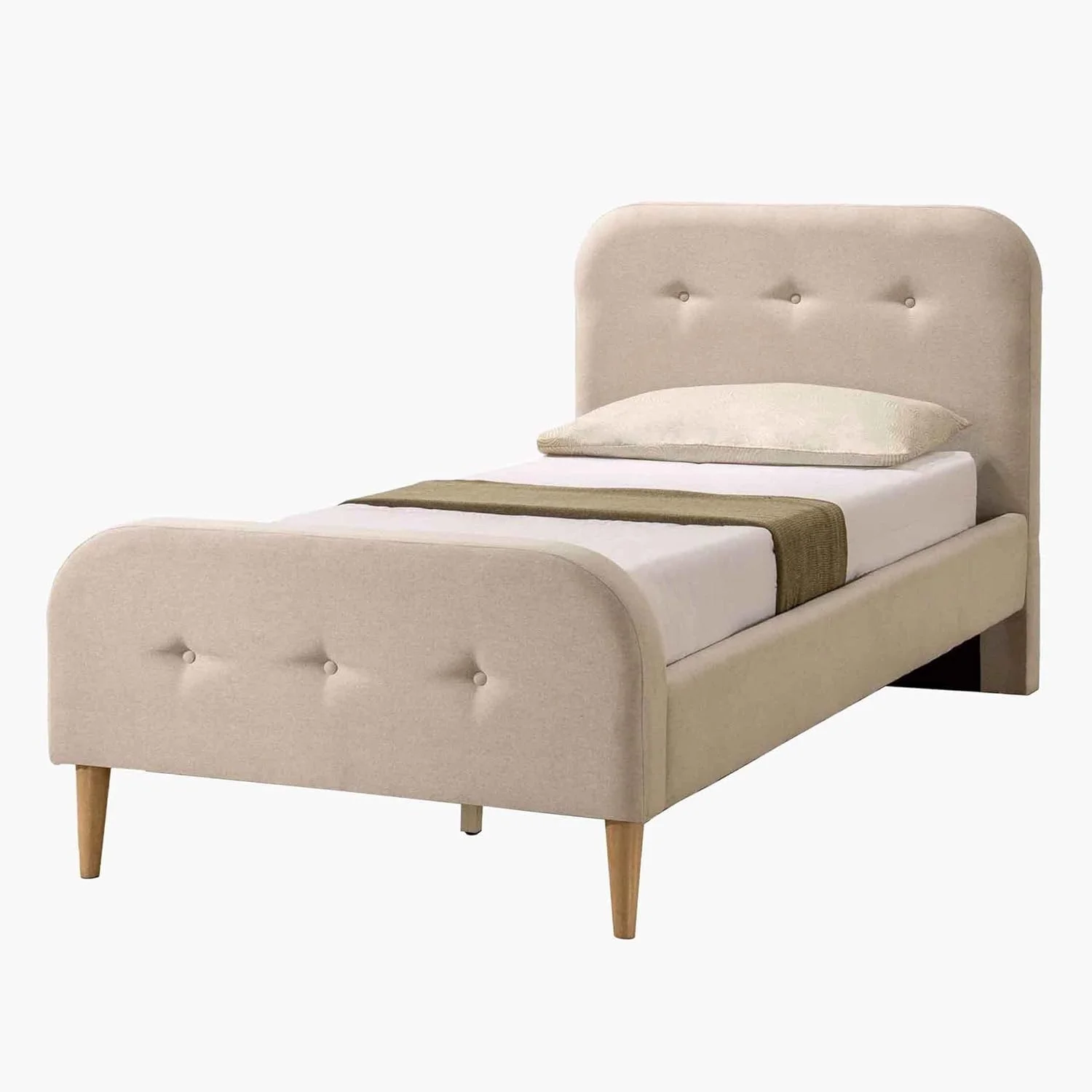 تخت خواب یک نفره روکش دار HomeBox iCloud - ابعاد 90x200 سانتی متر تخت خواب یک نفره روکش دار HomeBox iCloud - ابعاد 90x200 سانتی متر