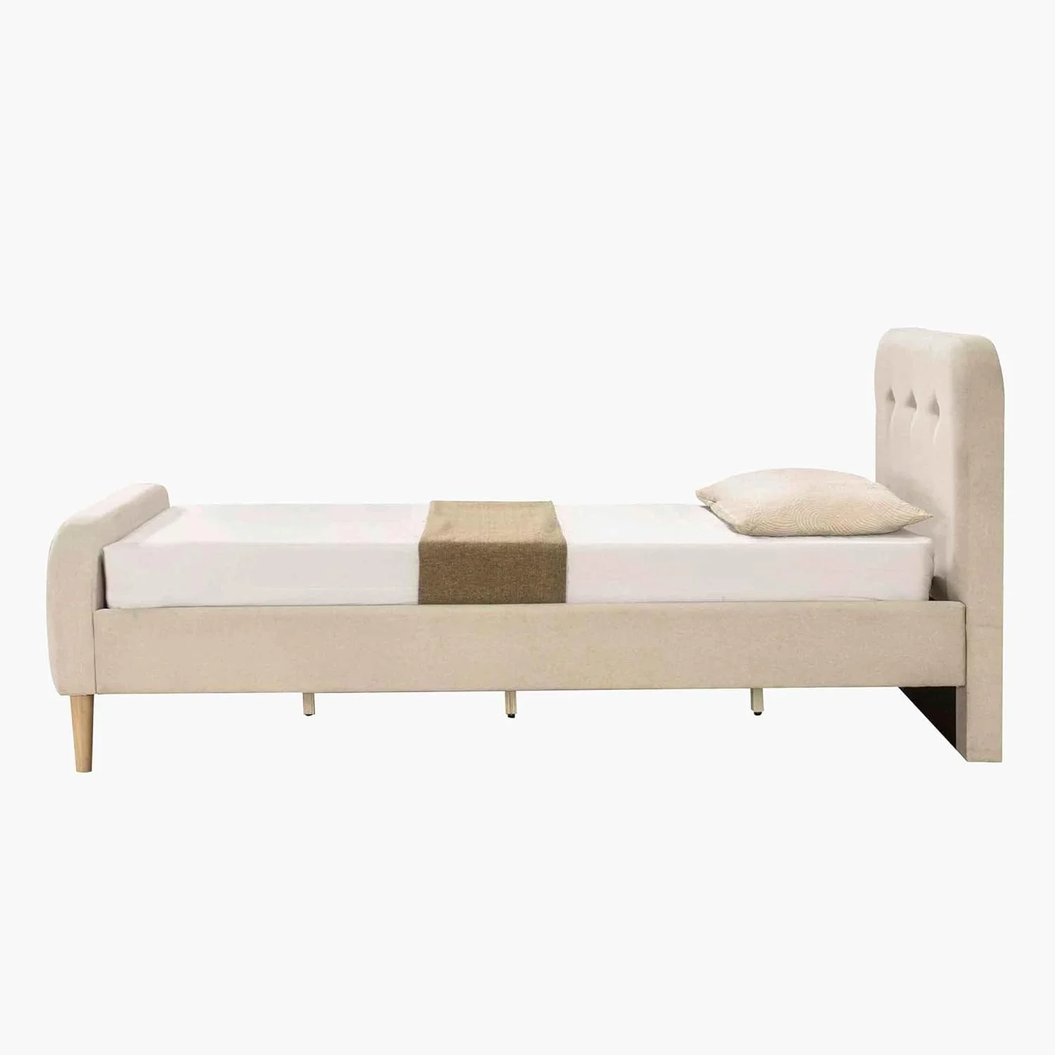 تخت خواب یک نفره روکش دار HomeBox iCloud - ابعاد 90x200 سانتی متر تخت خواب یک نفره روکش دار HomeBox iCloud - ابعاد 90x200 سانتی متر