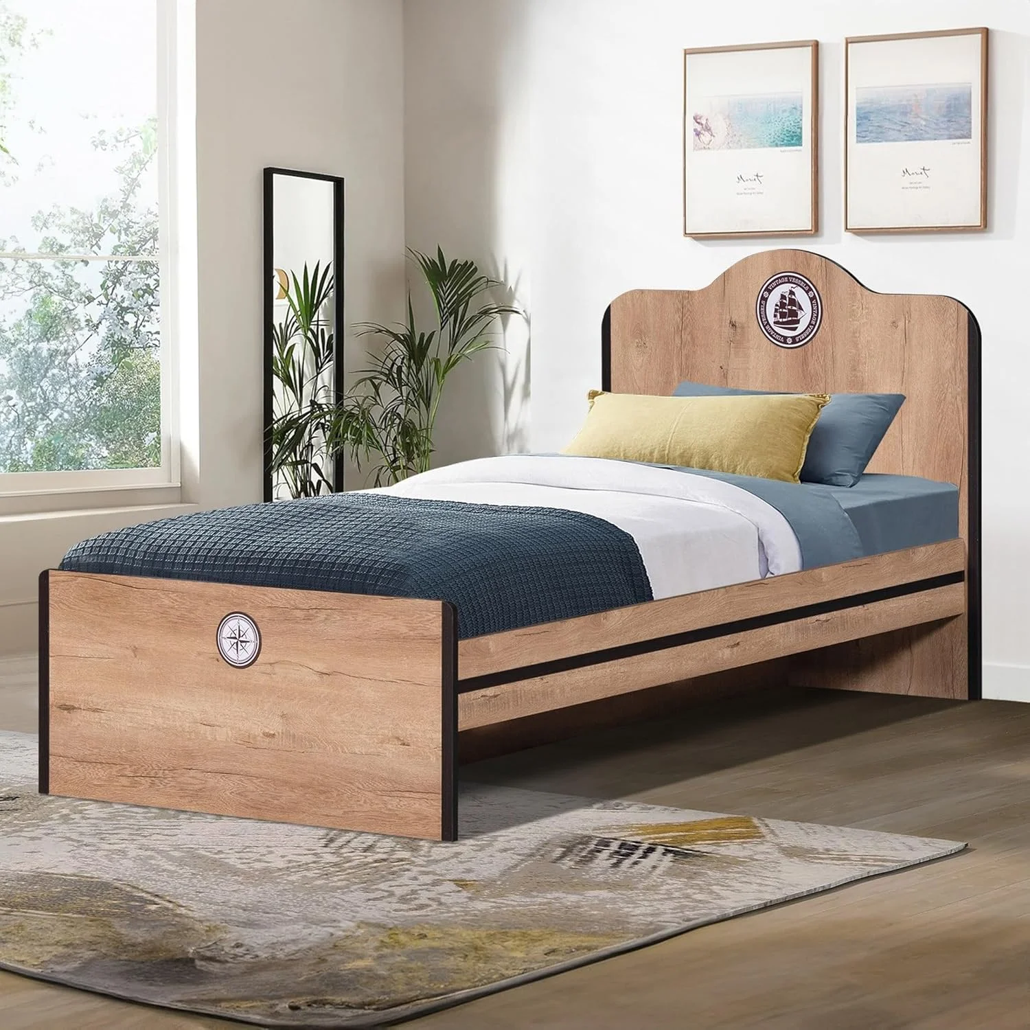 تخت خواب یک نفره هوم باکس مدل کرو - 90x200 سانتی متر تخت خواب یک نفره هوم باکس مدل کرو - 90x200 سانتی متر