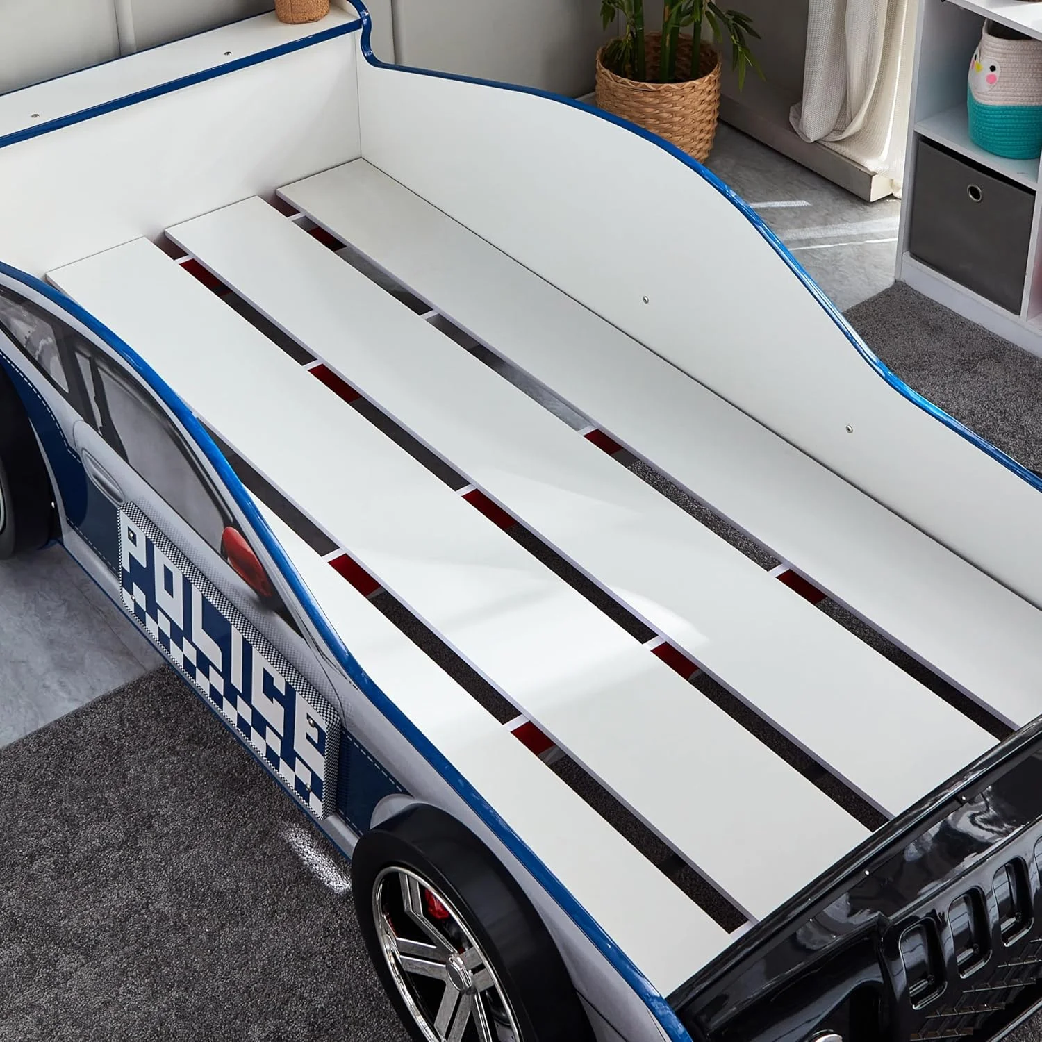 تخت خواب یک نفره ماشین پلیس HomeBox اسکاتلند - 90x190 سانتی متر تخت خواب یک نفره ماشین پلیس HomeBox اسکاتلند - 90x190 سانتی متر