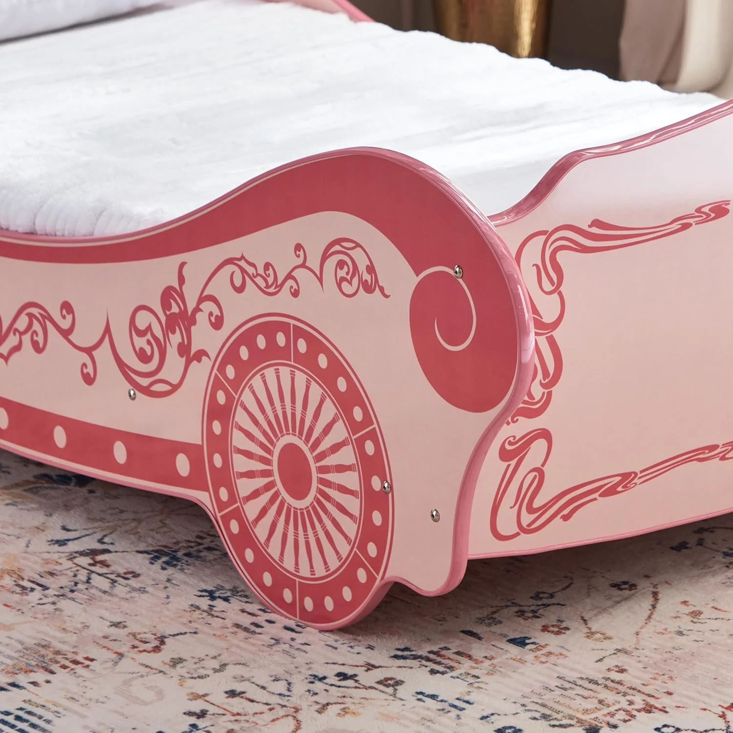 تخت خواب ماشینی یک نفره مدل HomeBox Chariot Carriage - ابعاد 90x190 سانتی متر تخت خواب ماشینی یک نفره مدل HomeBox Chariot Carriage - ابعاد 90x190 سانتی متر