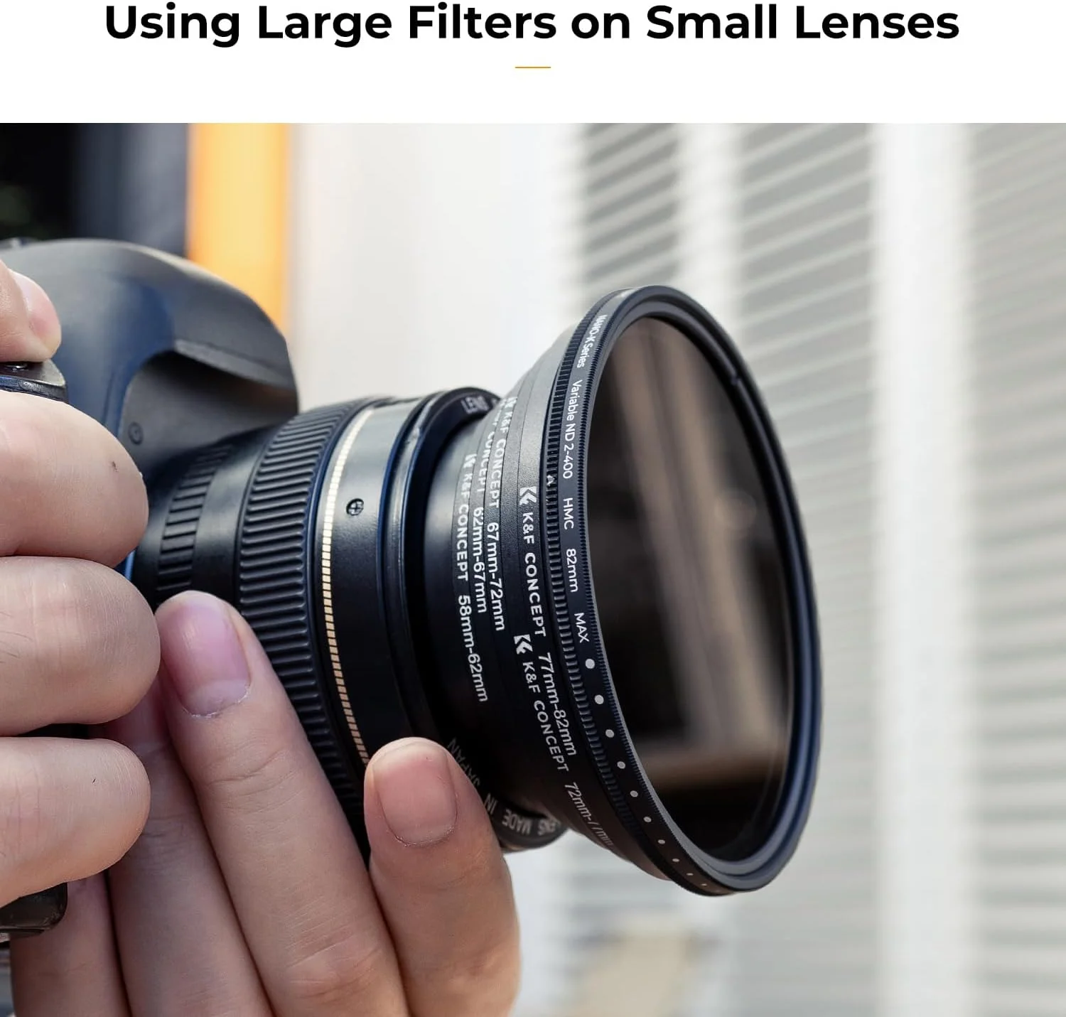 مجموعه حلقه های فیلتر لنز دوربین فلزی K&F Concept (مشکی) مجموعه حلقه های فیلتر لنز دوربین فلزی K&F Concept (مشکی)