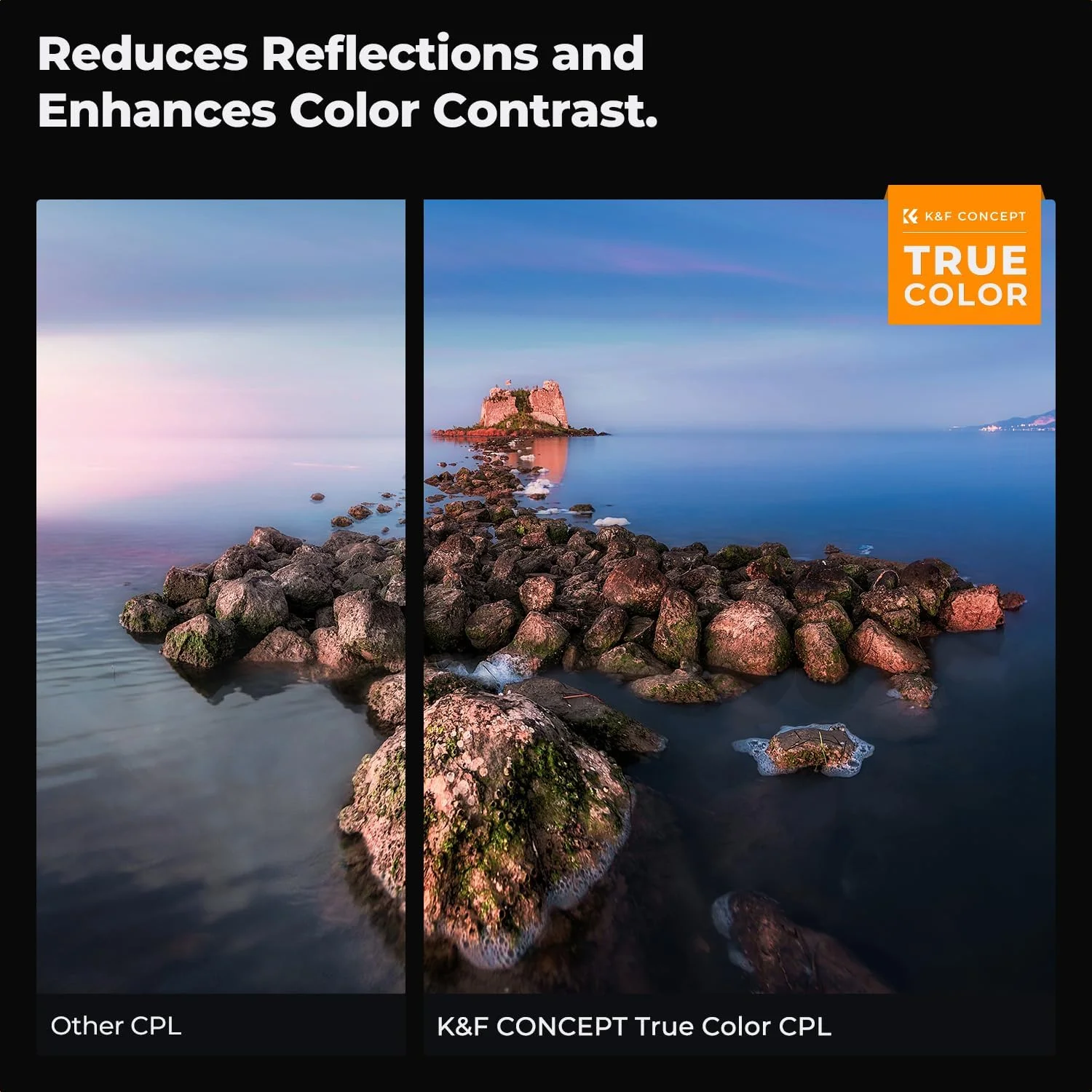 فیلتر پلاریزه K&F Concept 82mm CPL ND2-ND32 متغیر رنگ واقعی 2 در 1 بدون ضربدری مشکی برای لنز دوربین فیلتر پلاریزه K&F Concept 82mm CPL ND2-ND32 متغیر رنگ واقعی 2 در 1 بدون ضربدری مشکی برای لنز دوربین