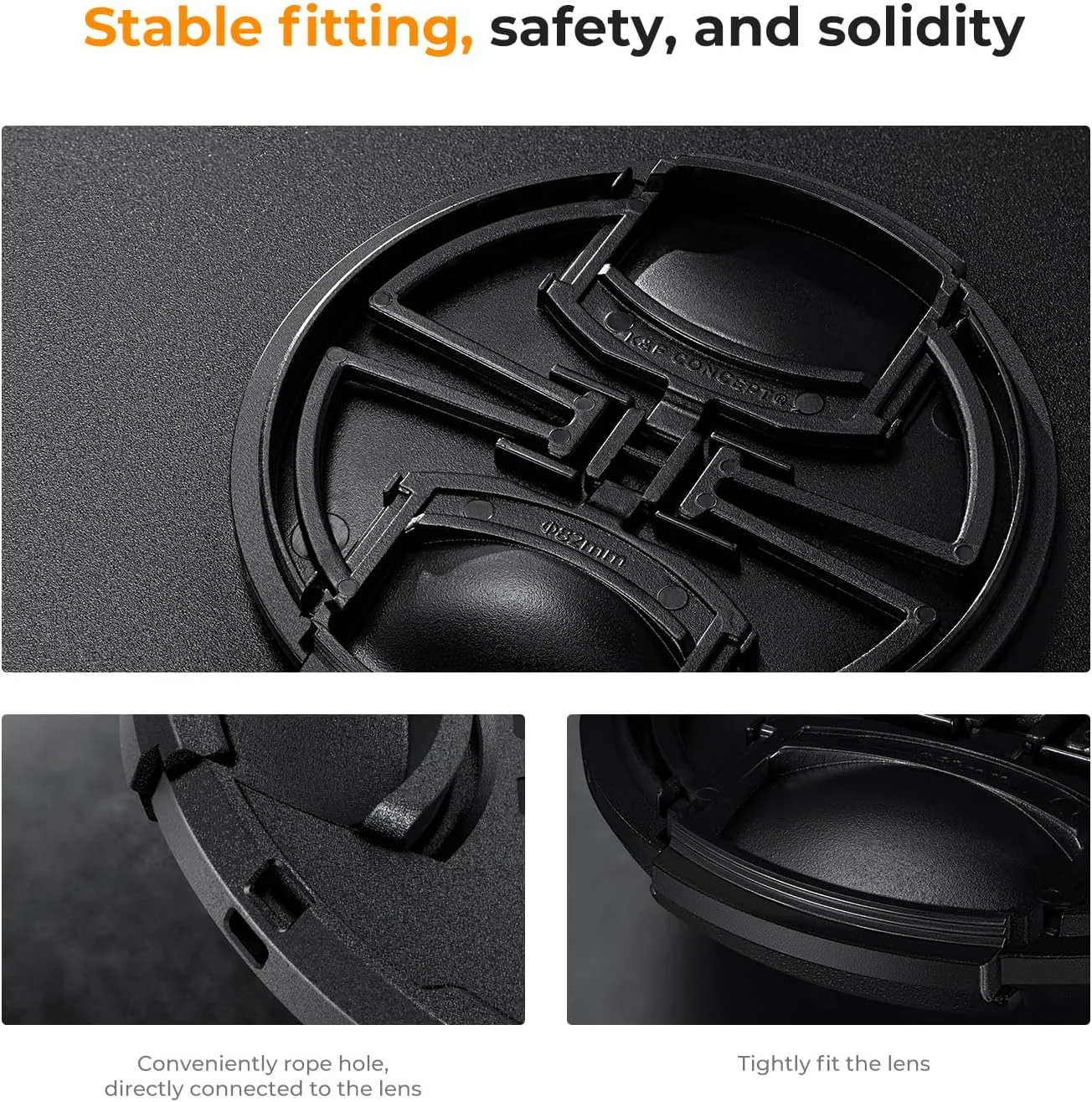 کیت درپوش لنز مرکزی 9 در 1 K&F Concept 82mm به همراه بند نگهدارنده ضد گم شدن + دستمال تمیز کننده میکروفیبر سازگار با لنزهای دوربین نیکون، کانن، سونی، فوجی فیلم کیت درپوش لنز مرکزی 9 در 1 K&F Concept 82mm به همراه بند نگهدارنده ضد گم شدن + دستمال تمیز کننده میکروفیبر سازگار با لنزهای دوربین نیکون، کانن، سونی، فوجی فیلم