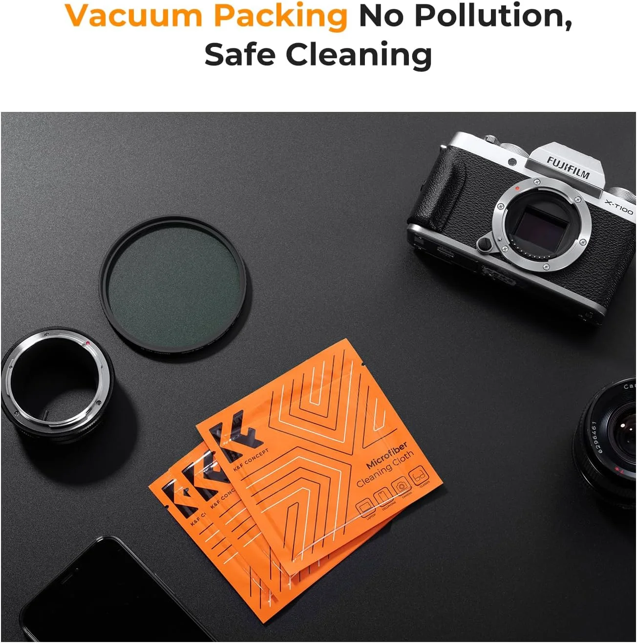 کیت درپوش لنز مرکزی 9 در 1 K&F Concept 82mm به همراه بند نگهدارنده ضد گم شدن + دستمال تمیز کننده میکروفیبر سازگار با لنزهای دوربین نیکون، کانن، سونی، فوجی فیلم کیت درپوش لنز مرکزی 9 در 1 K&F Concept 82mm به همراه بند نگهدارنده ضد گم شدن + دستمال تمیز کننده میکروفیبر سازگار با لنزهای دوربین نیکون، کانن، سونی، فوجی فیلم