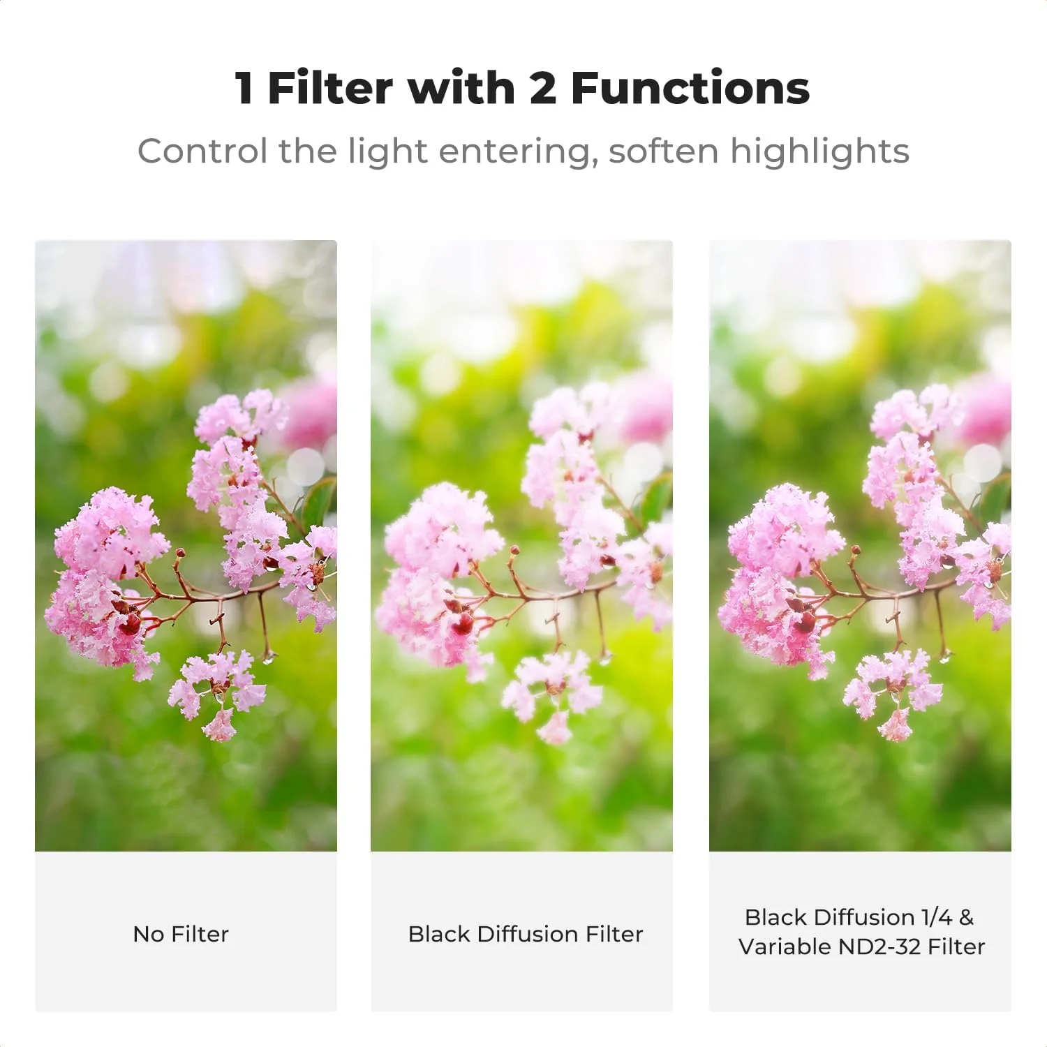 فیلتر مه سیاه 1/4 و فیلتر ND2-32 دو در یک K&F CONCEPT با سایز 52 میلیمتر به همراه دستمال تمیز کننده مخصوص لنز دوربین فیلتر مه سیاه 1/4 و فیلتر ND2-32 دو در یک K&F CONCEPT با سایز 52 میلیمتر به همراه دستمال تمیز کننده مخصوص لنز دوربین