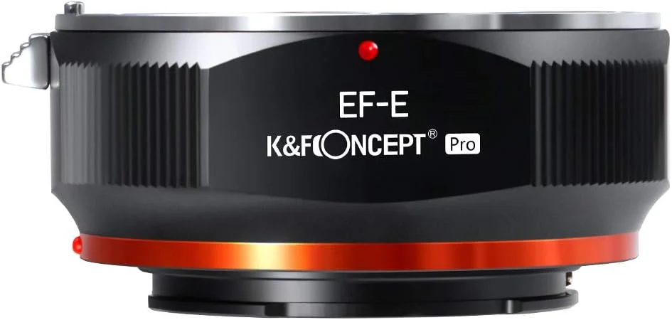 آداپتور K&F Concept EOS به E Mount برای لنزهای Canon EF EF-S Mount به دوربین های بدون آینه E NEX Mount با طراحی لاک مات برای Sony A6000 A6400 A7II A5100 A7 A7RIII
