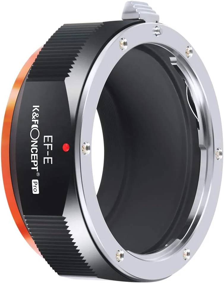 آداپتور K&F Concept EOS به E Mount برای لنزهای Canon EF EF-S Mount به دوربین های بدون آینه E NEX Mount با طراحی لاک مات برای Sony A6000 A6400 A7II A5100 A7 A7RIII