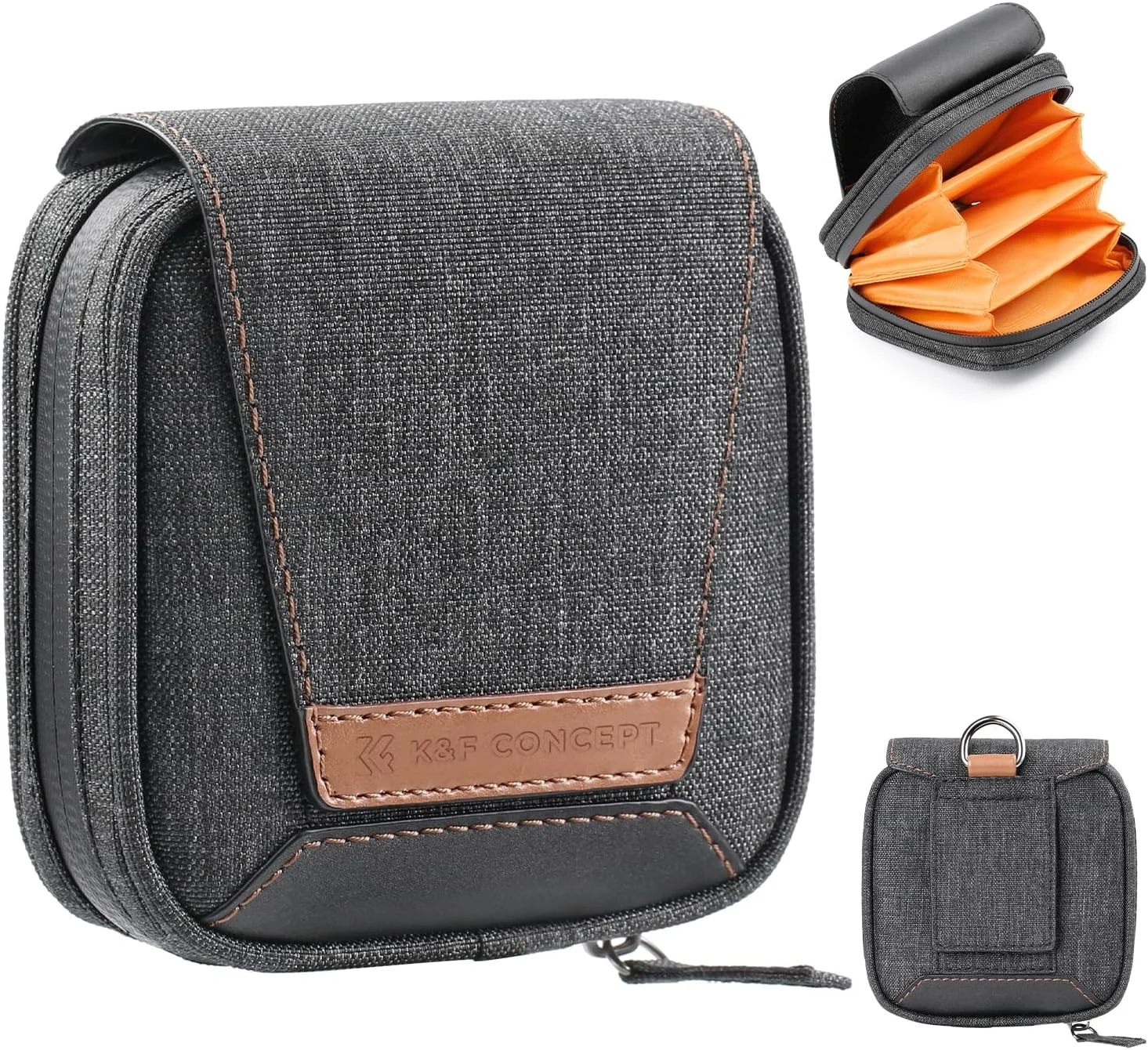 کیف فیلتر لنز K&F Concept، مناسب برای 4 فیلتر تا 95 میلی‌متر، کیف ضدآب فیلتر لنز دوربین برای فیلترهای گرد یا مربعی ND CPL UV
