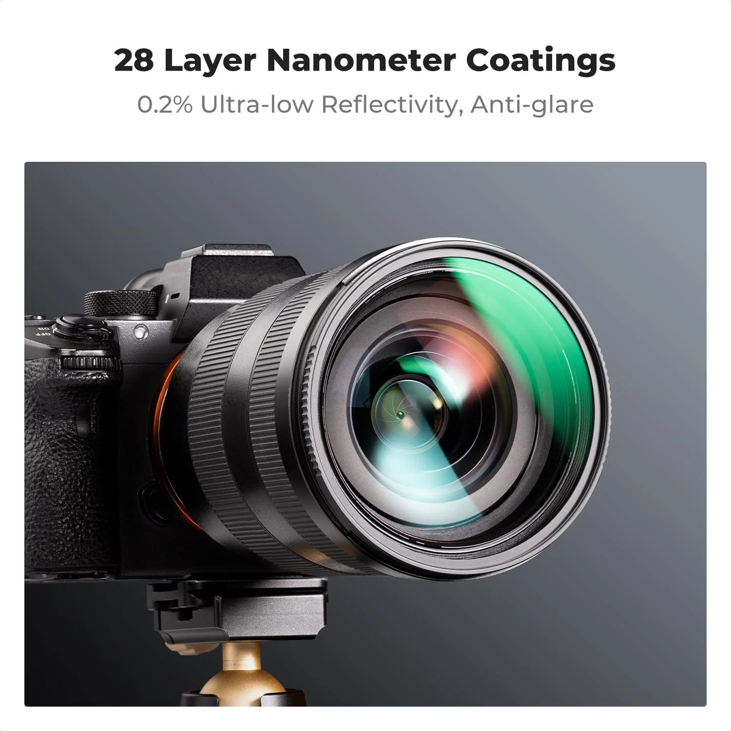 کیت فیلتر پلاریزه دایره ای 58 میلی متری و فیلتر محافظ UV مدل K&F Concept (2 عدد) به همراه درپوش لنز بالا و پایین، مجموعه فیلتر CPL/UV HD با 28 پوشش چند لایه برای لنز دوربین (سری Nano-X)