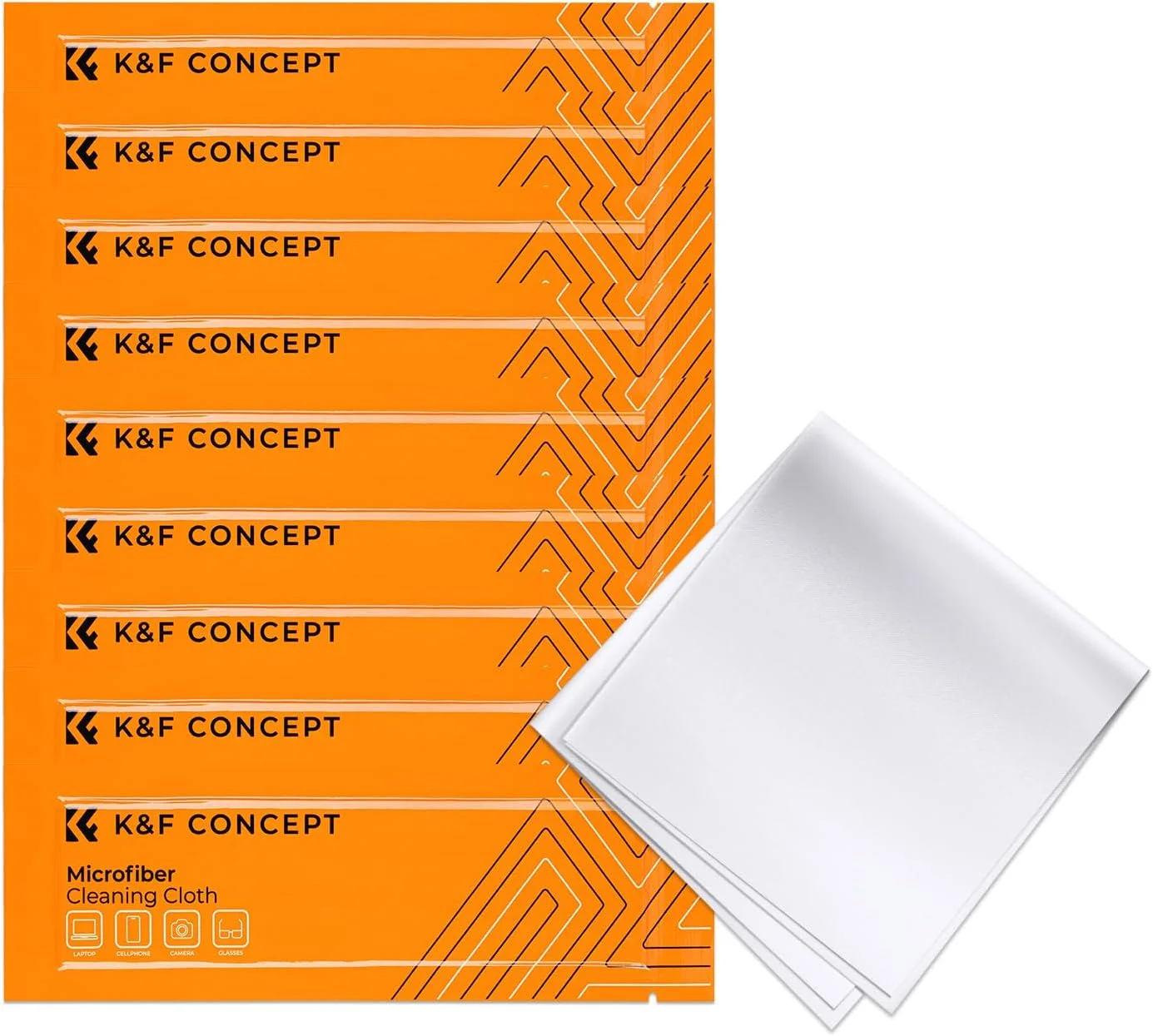 دستمال‌های میکروفایبر K&F Concept برای لنز دوربین، قابل شستشو، بسته‌بندی 10 عددی، 15x15 سانتی‌متر، بدون پرز، پارچه تمیز کننده برای لوازم الکترونیکی و عینک، ابزار دقیق اپتیک، پارچه پولیش صفحه نمایش