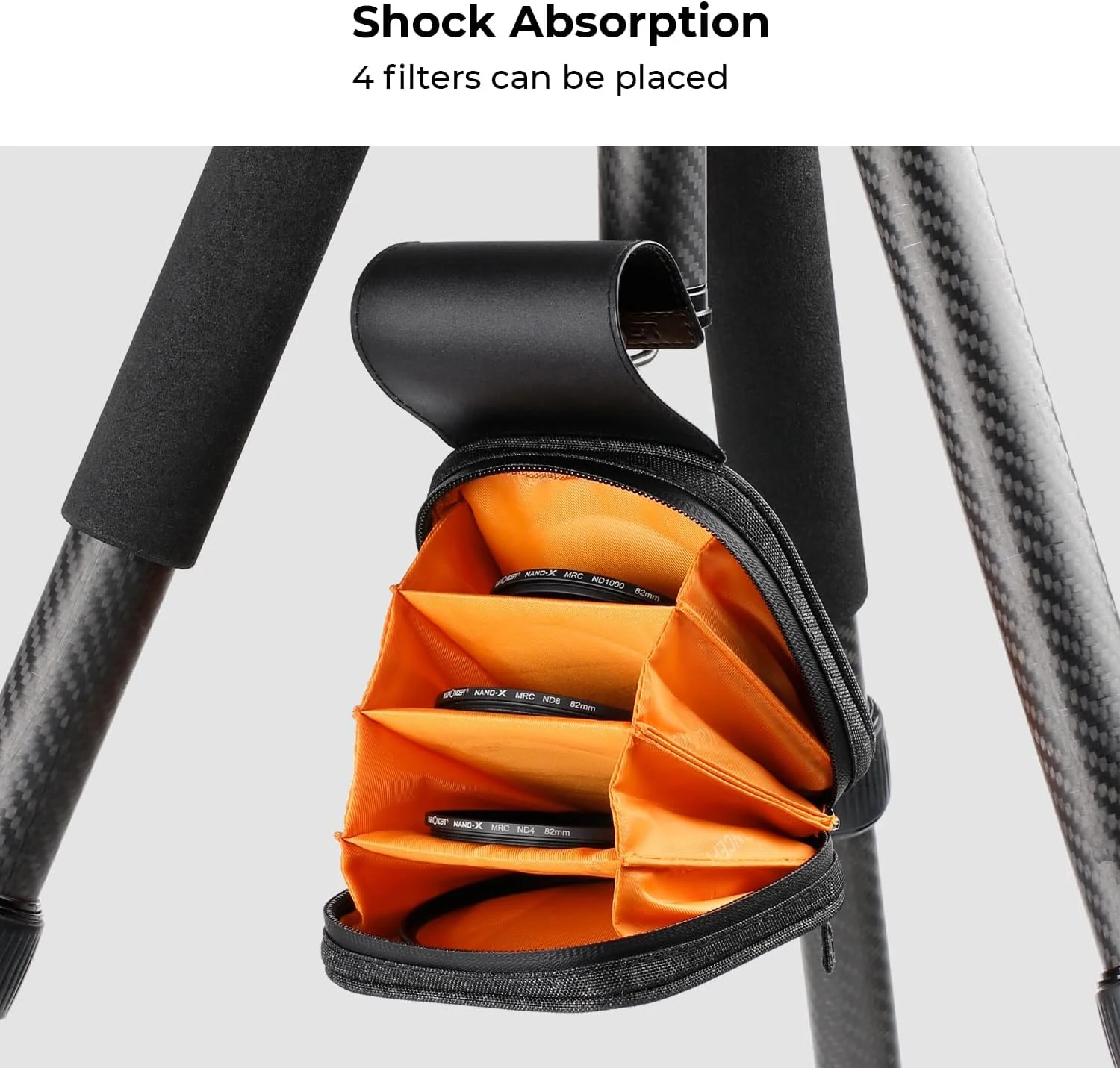 کیف فیلتر لنز K&F Concept، مناسب برای 4 فیلتر تا 95 میلیمتر، کیف ضدآب فیلتر لنز دوربین برای فیلترهای گرد یا مربعی ND CPL UV کیف فیلتر لنز K&F Concept، مناسب برای 4 فیلتر تا 95 میلیمتر، کیف ضدآب فیلتر لنز دوربین برای فیلترهای گرد یا مربعی ND CPL UV