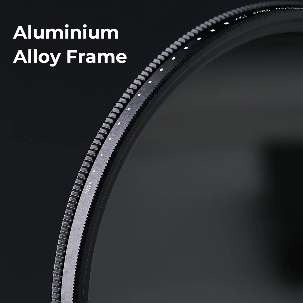 فیلتر ND متغیر ND2-400 برند K&F Concept، فیلتر کاهنده نور خنثی ND قابل تنظیم ND2 ND4 ND8 ND16 ND32 تا ND400 برای لنز دوربین (62 میلی متر) فیلتر ND متغیر ND2-400 برند K&F Concept، فیلتر کاهنده نور خنثی ND قابل تنظیم ND2 ND4 ND8 ND16 ND32 تا ND400 برای لنز دوربین (62 میلی متر)