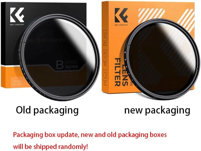 فیلتر ND متغیر ND2-400 برند K&F Concept، فیلتر کاهنده نور خنثی ND قابل تنظیم ND2 ND4 ND8 ND16 ND32 تا ND400 برای لنز دوربین (62 میلی متر) فیلتر ND متغیر ND2-400 برند K&F Concept، فیلتر کاهنده نور خنثی ND قابل تنظیم ND2 ND4 ND8 ND16 ND32 تا ND400 برای لنز دوربین (62 میلی متر)