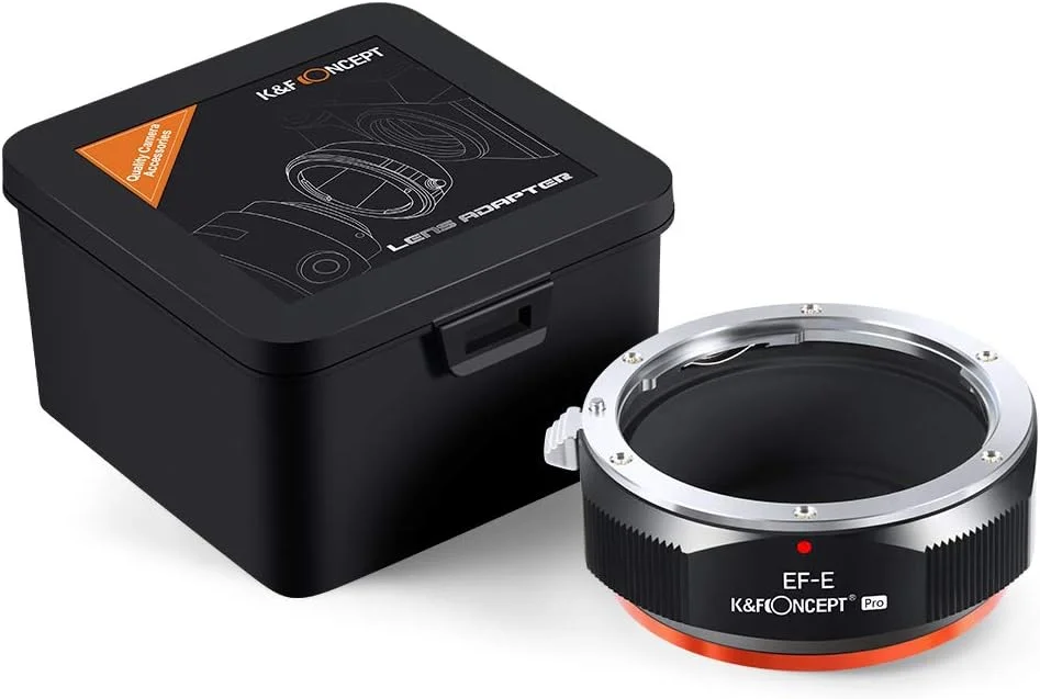 آداپتور K&F Concept EOS به E Mount برای لنزهای Canon EF EF-S Mount به دوربین های بدون آینه E NEX Mount با طراحی لاک مات برای Sony A6000 A6400 A7II A5100 A7 A7RIII