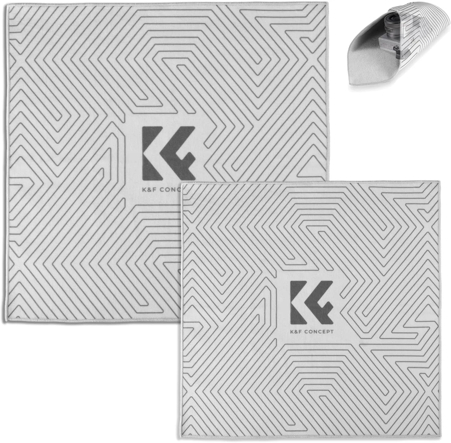 محافظ لنز دوربین K&F Concept، محافظ ضد خش لنز، پارچه جادویی خود چسب محافظ دوربین برای لنز دوربین/DSLR/لوازم جانبی بسته 2 عددی