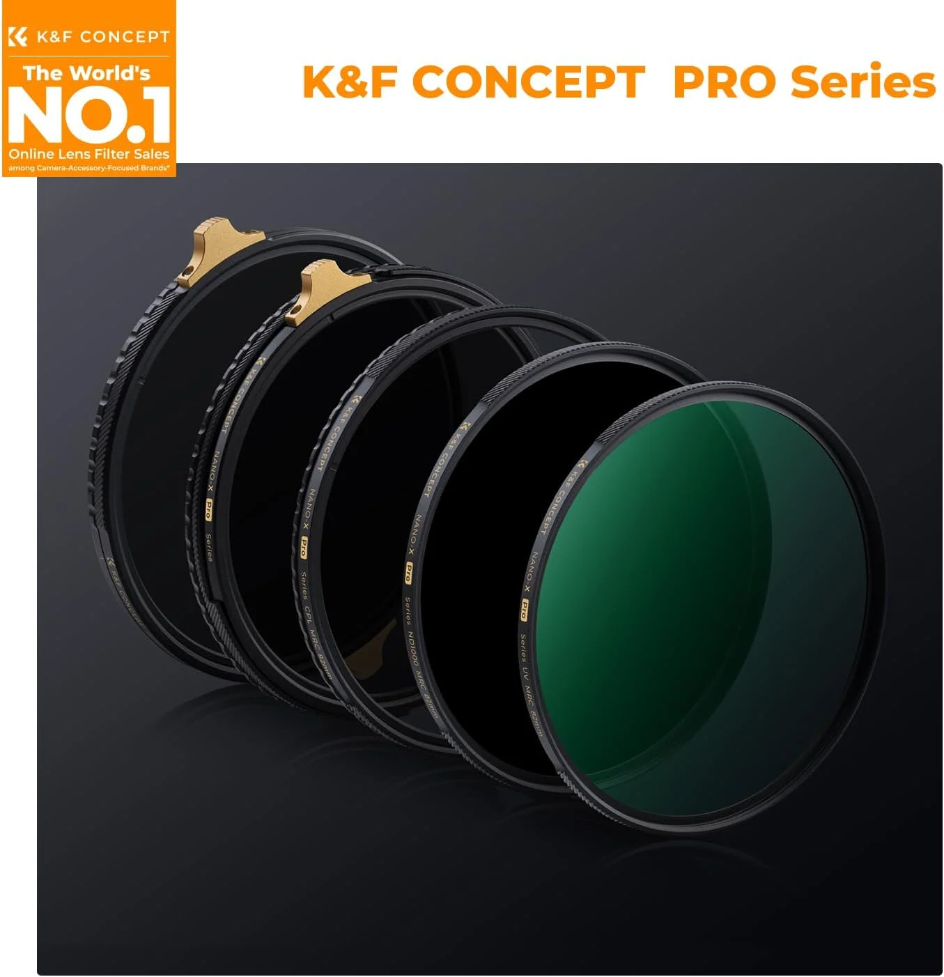 فیلتر پلاریزه دایره ای 82 میلی متری K&F Concept، فوق العاده باریک با 36 لایه پوشش چندگانه، فیلتر پلاریزه دایره ای با کیفیت بالا (CPL) فیلتر لنز دوربین (سری Nano-X PRO)