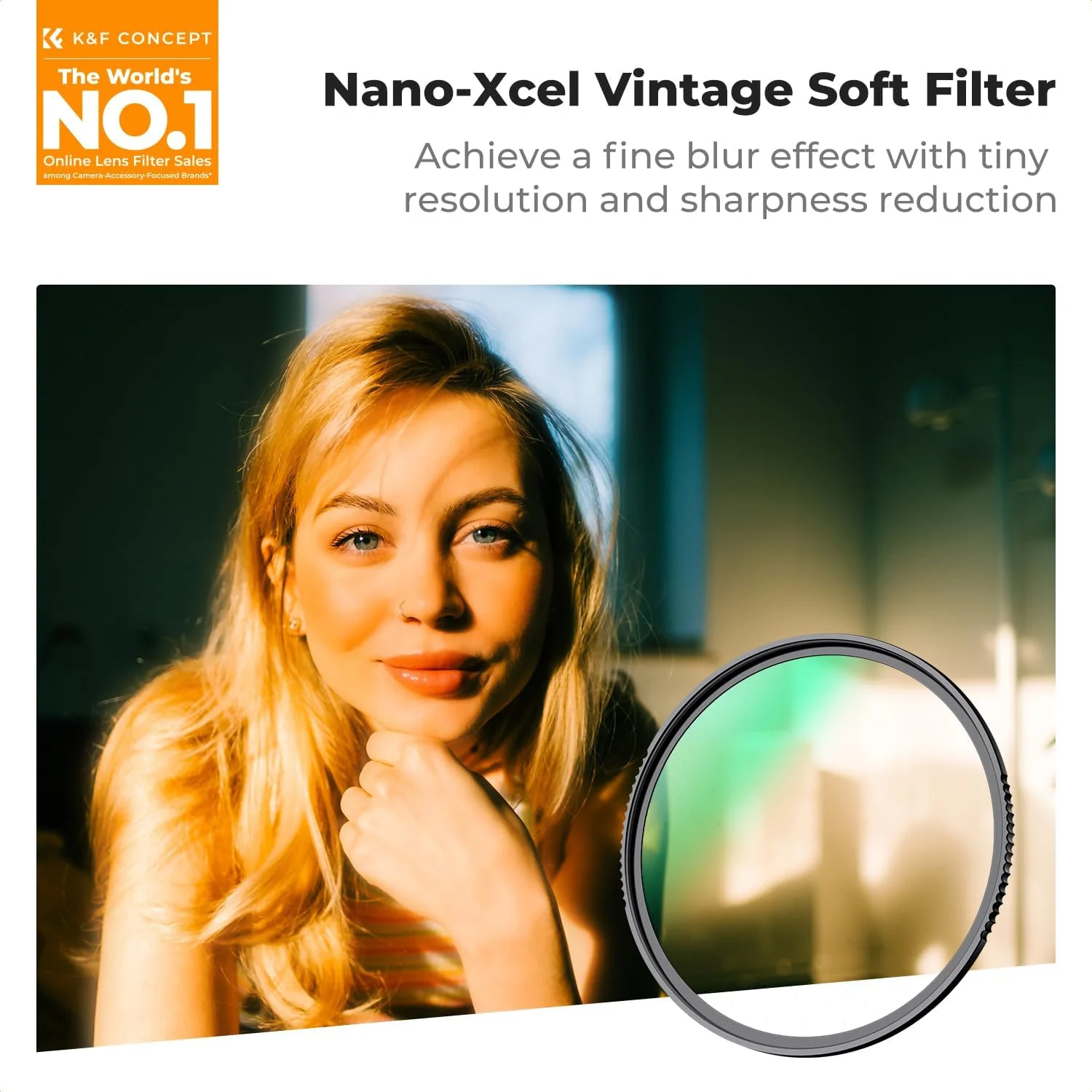 فیلتر لنز دوربین جلوه های ویژه نرم 1/2 وینتیج 67 میلی متری K&F Concept (سری Nano-X) فیلتر لنز دوربین جلوه های ویژه نرم 1/2 وینتیج 67 میلی متری K&F Concept (سری Nano-X)