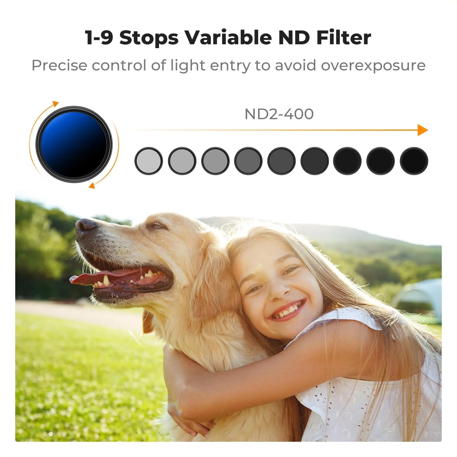 فیلتر متغیر ND2-400 (1-9 استاپ) و دیفیوژن مشکی 1/4 با اثر مه خنثی K&F Concept سایز 55 میلیمتر، دارای 18 لایه پوشش چندگانه برای لنزهای دوربین (سری K) فیلتر متغیر ND2-400 (1-9 استاپ) و دیفیوژن مشکی 1/4 با اثر مه خنثی K&F Concept سایز 55 میلیمتر، دارای 18 لایه پوشش چندگانه برای لنزهای دوربین (سری K)