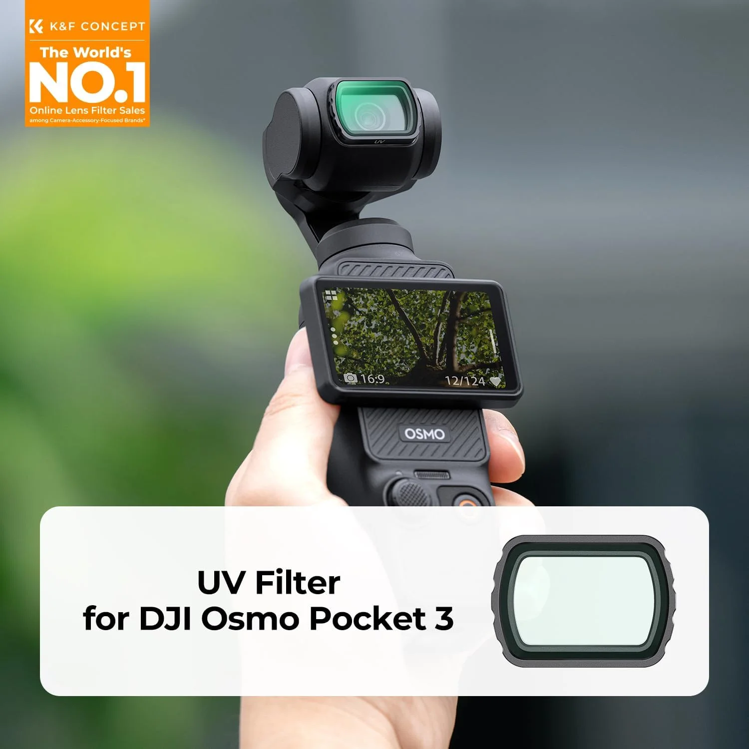 فیلتر UV مغناطیسی K&F Concept برای DJI Osmo Pocket 3، فیلتر محافظ لنز چند لایه مغناطیسی برای DJI Pocket 3 Creator Combo