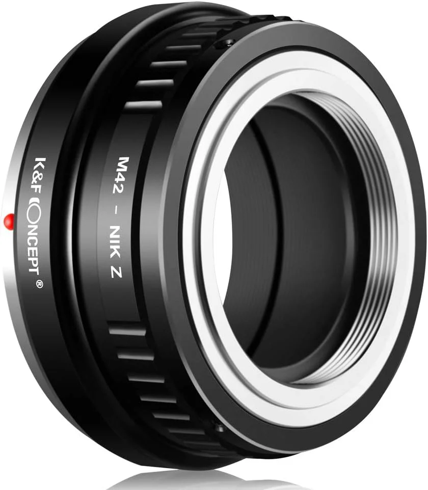 آداپتور لنز K&F Concept برای اتصال لنز M42 به دوربین های بدون آینه نیکون Z مانت Z6 Z7 آداپتور لنز K&F Concept برای اتصال لنز M42 به دوربین های بدون آینه نیکون Z مانت Z6 Z7