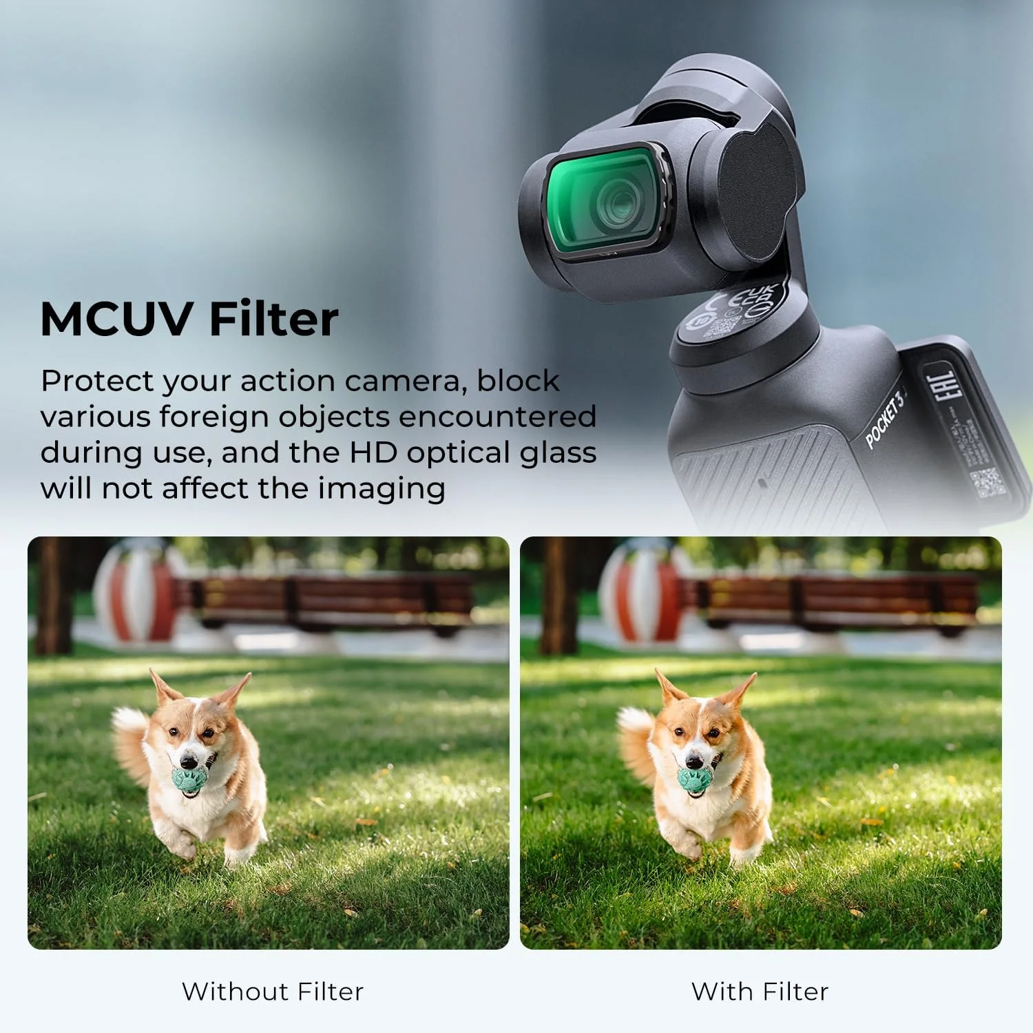 فیلتر UV مغناطیسی K&F Concept برای DJI Osmo Pocket 3، فیلتر محافظ لنز چند لایه مغناطیسی برای DJI Pocket 3 Creator Combo