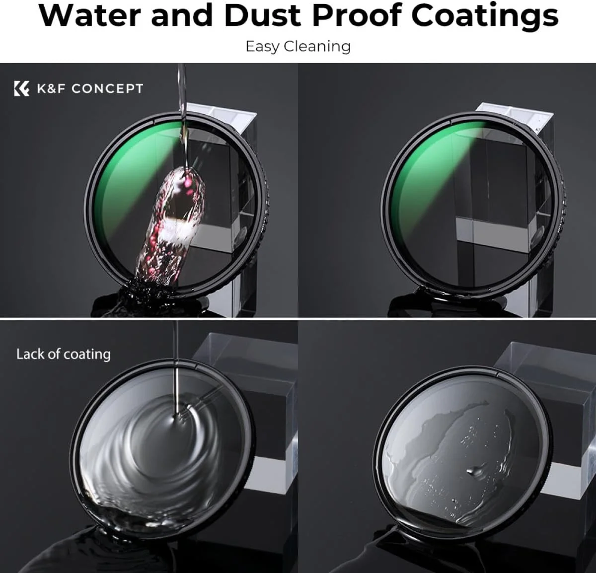 فیلتر ND متغیر K&F Concept ND8-128 با توقف 3-7 VND | فیلتر تراکم خنثی سری Nano-X برای لنز دوربین | بدون نقطه X | HD آبگریز MRC 28 لایه | فوق العاده باریک و مقاوم در برابر آب و هوا | 62 میلی متر