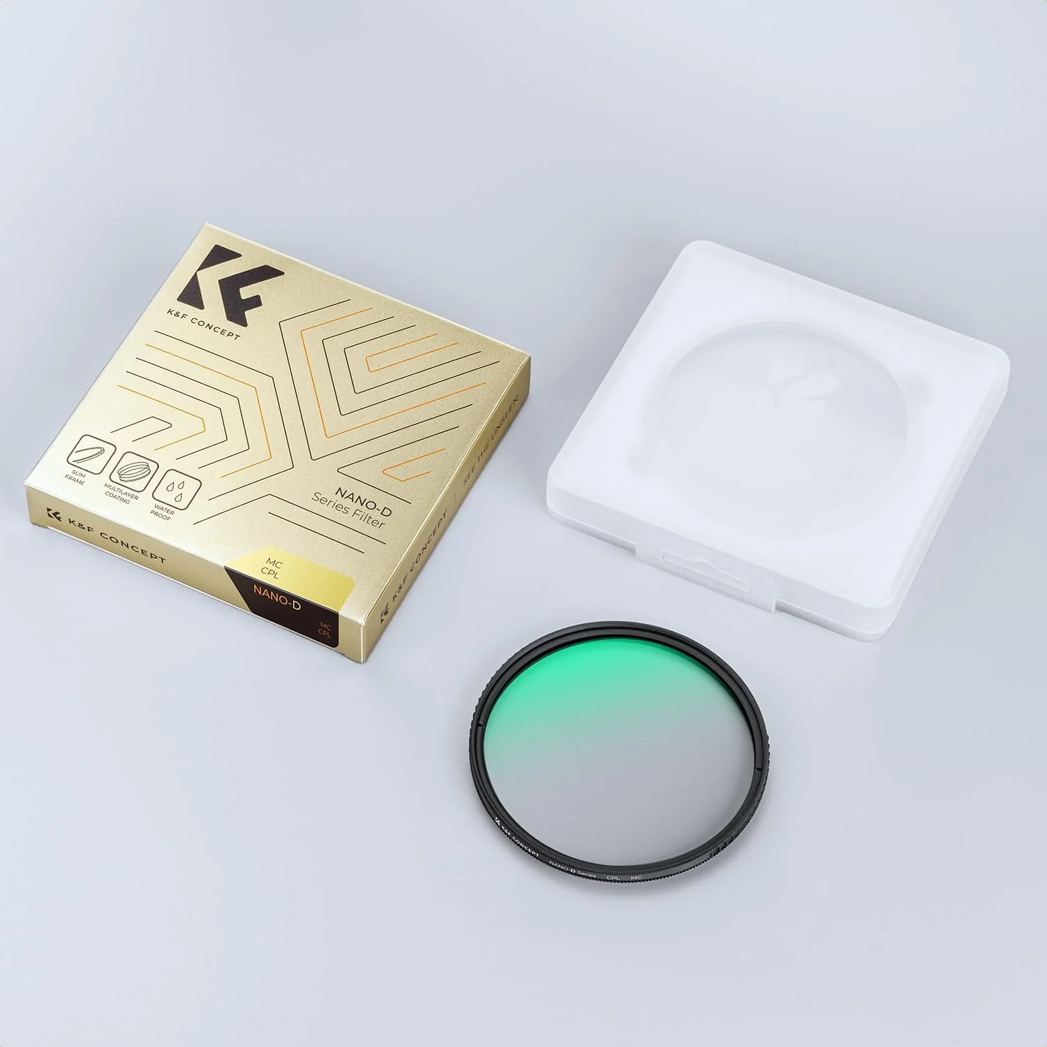 فیلتر پلاریزه دایره ای 86 میلی متری، فیلتر پلاریزه دایره ای ضد آب K&F Concept با 24 پوشش چند لایه، فیلتر CPL برای لنز دوربین 86 میلی متری (سری D)