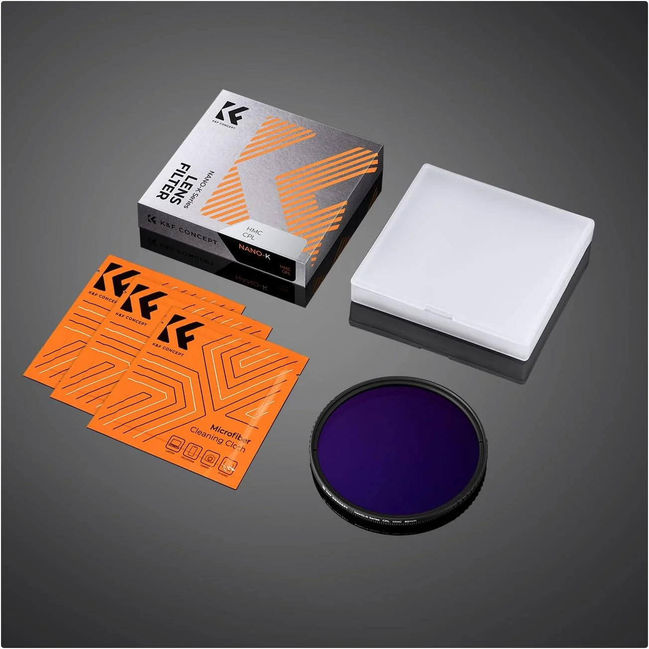 K&F Concept 77mm Circular Polarizer Optical Glass Lens Filter Ultra-Slim 18 Multi-Layer Coatings Circular Polarizing Filters for Camera Lens (K Series)