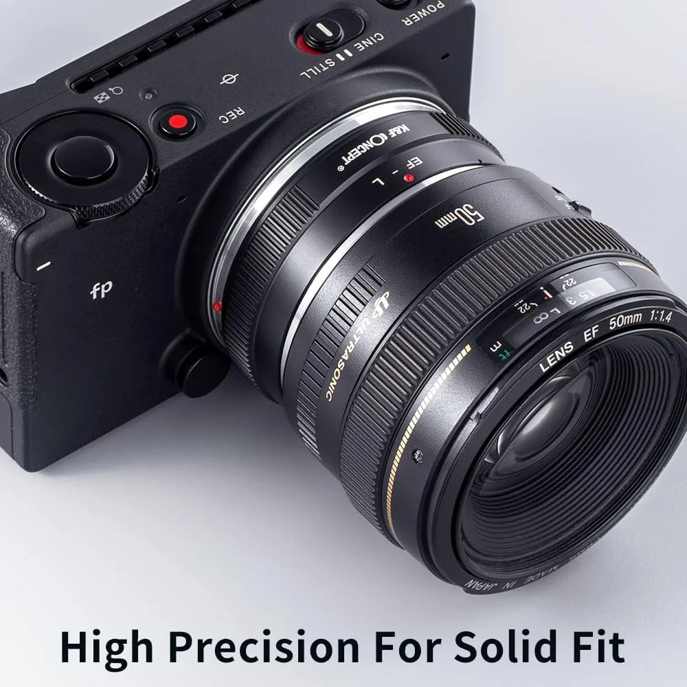 آداپتور K&F Concept EOS به L Mount، آداپتور فوکوس دستی سازگار با لنزهای Canon EF EF-S برای بدنه دوربین L Mount
