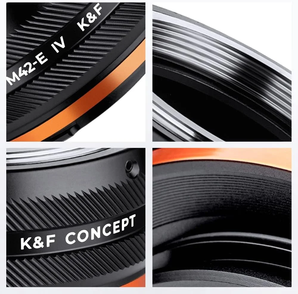 آداپتور لنز K&F Concept M42-NEX IV با فوکوس دستی سازگار با لنز M42 و بدنه دوربین Sony E Mount