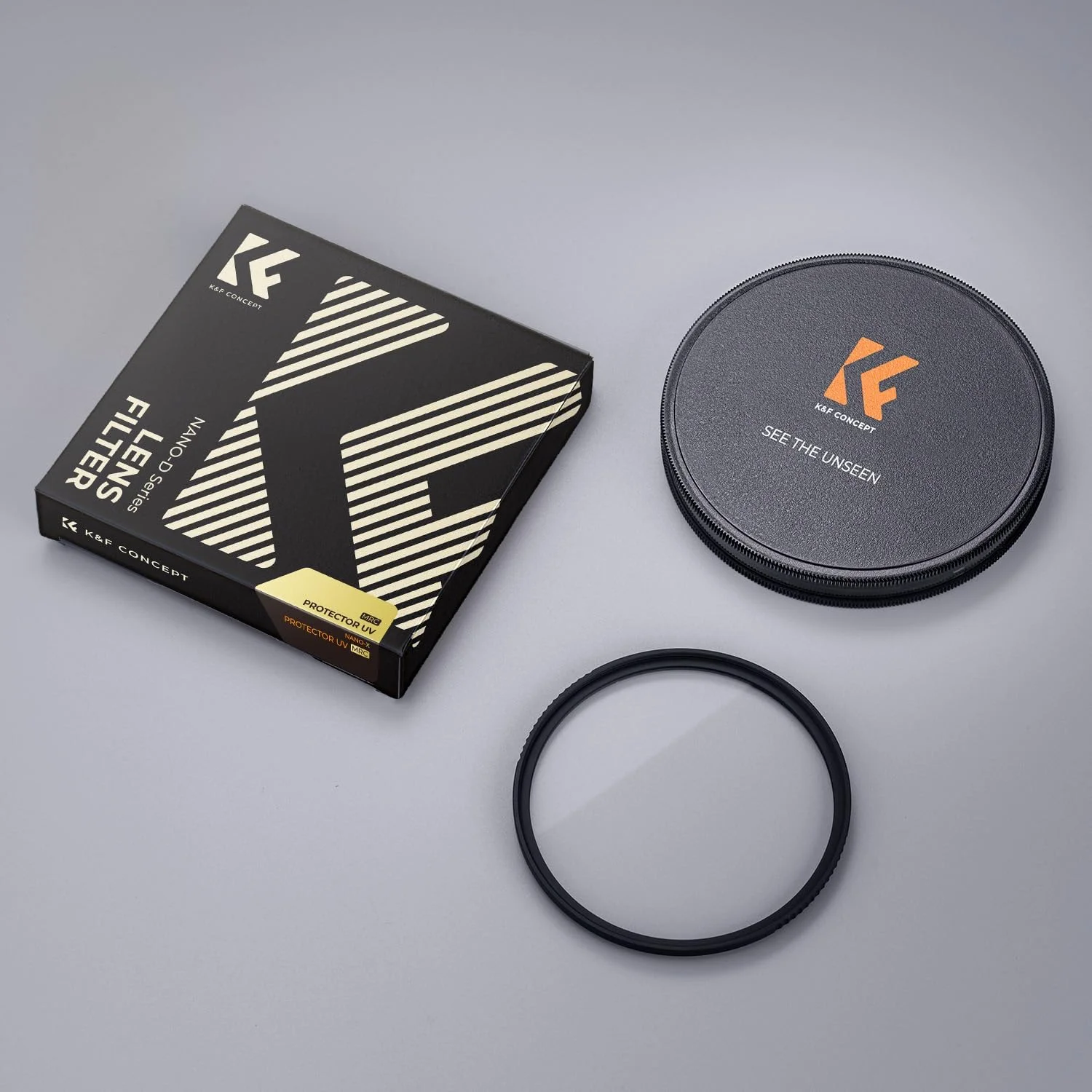 فیلتر محافظ فرابنفش K&F Concept با پوشش چند لایه MC، شیشه نوری سخت شده ضد ضربه، مقاوم در برابر آب و خراش برای لنز دوربین 52 میلی متری