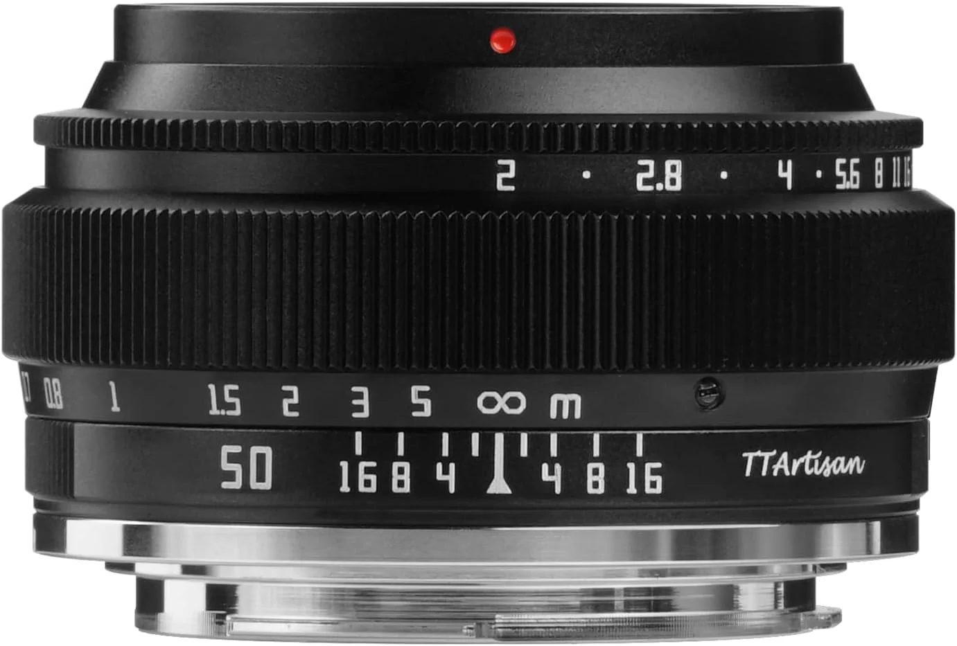 لنز دوربین 50mm F2 فول فریم با دیافراگم بزرگ TTArtisan برای دوربین های فوجی X مانت X-T4 X-T3 X-E3 X-E3 X-T30 X-100 X-S10 X-PRO3 X-T2 X-PRO1 X-PRO2 (مشکی)
