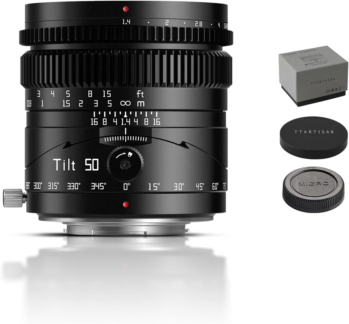 لنز پرتره دستی 50 میلی متری TTArtisan Tilt با دیافراگم بزرگ و فریم کامل سازگار با دوربین های بدون آینه (مانت M43) لنز پرتره دستی 50 میلی متری TTArtisan Tilt با دیافراگم بزرگ و فریم کامل سازگار با دوربین های بدون آینه (مانت M43)