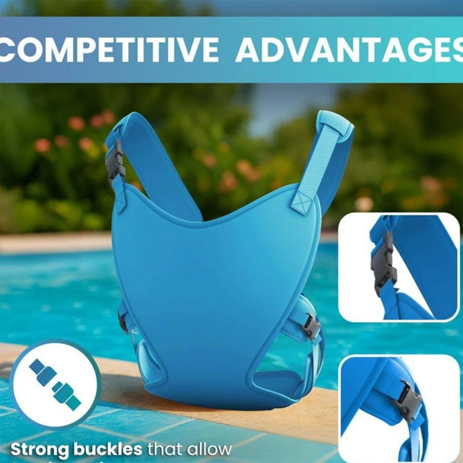 آغوشی نوزاد، مدل ارتقا یافته قابل استفاده در آب و خشکی - نگهدارنده ضد آب نوزاد با بندهای قابل تنظیم، کمربند سبک وزن کودک نوپا برای استخر و ساحل آغوشی نوزاد، مدل ارتقا یافته قابل استفاده در آب و خشکی - نگهدارنده ضد آب نوزاد با بندهای قابل تنظیم، کمربند سبک وزن کودک نوپا برای استخر و ساحل