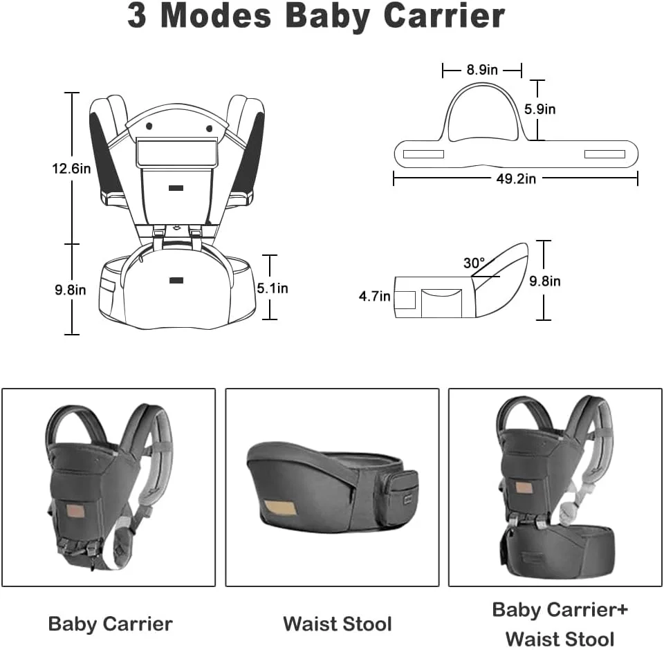 آغوشی نوزاد تا نوپا - آغوشی چند منظوره 6 در 1 ارگونومیک با قابلیت قرارگیری در تمام حالات، دارای نشیمنگاه لگنی، قابلیت حمل رو به داخل و رو به بیرون در جلو و پشت، کوله پشتی نگهدارنده کودک برای نوزاد، کودک نوپا 3 تا 18 کیلوگرم آغوشی نوزاد تا نوپا - آغوشی چند منظوره 6 در 1 ارگونومیک با قابلیت قرارگیری در تمام حالات، دارای نشیمنگاه لگنی، قابلیت حمل رو به داخل و رو به بیرون در جلو و پشت، کوله پشتی نگهدارنده کودک برای نوزاد، کودک نوپا 3 تا 18 کیلوگرم