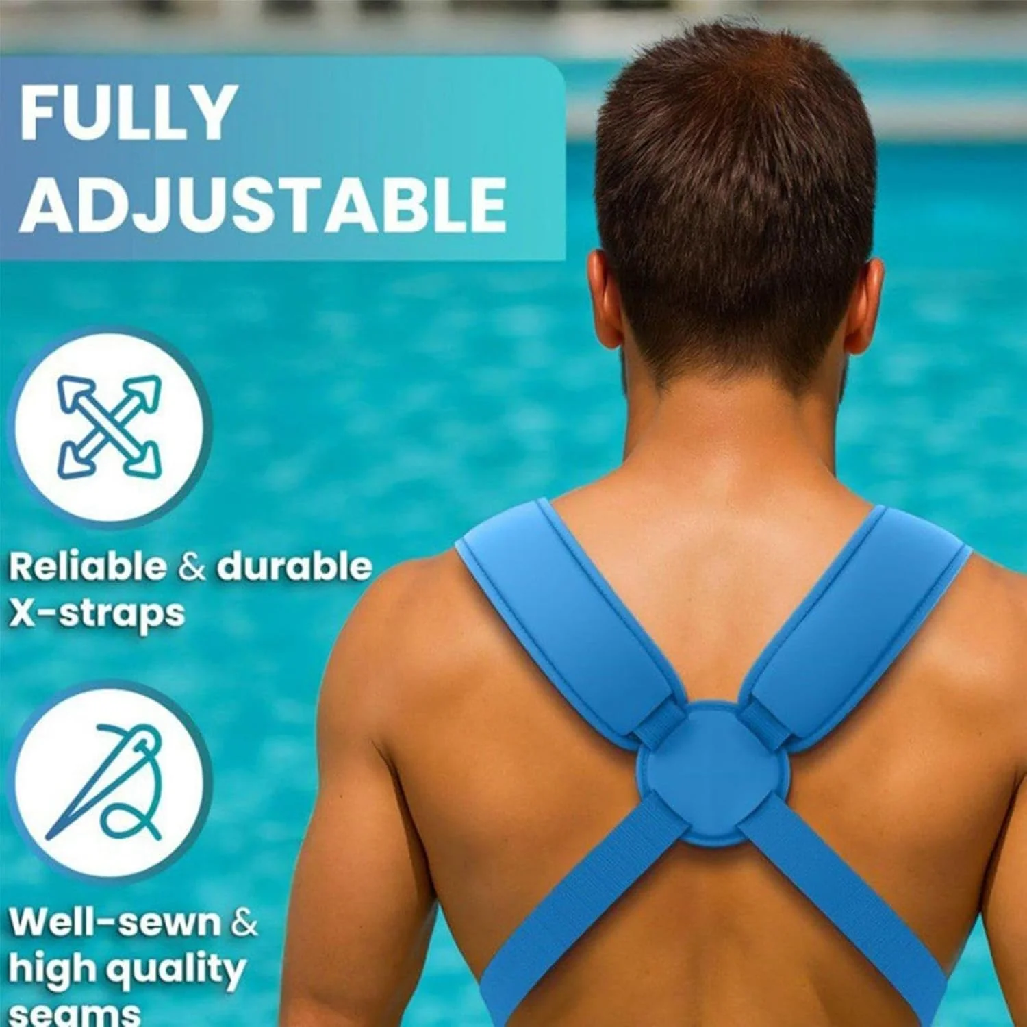 آغوشی نوزاد، مدل ارتقا یافته قابل استفاده در آب و خشکی - نگهدارنده ضد آب نوزاد با بندهای قابل تنظیم، کمربند سبک وزن کودک نوپا برای استخر و ساحل آغوشی نوزاد، مدل ارتقا یافته قابل استفاده در آب و خشکی - نگهدارنده ضد آب نوزاد با بندهای قابل تنظیم، کمربند سبک وزن کودک نوپا برای استخر و ساحل