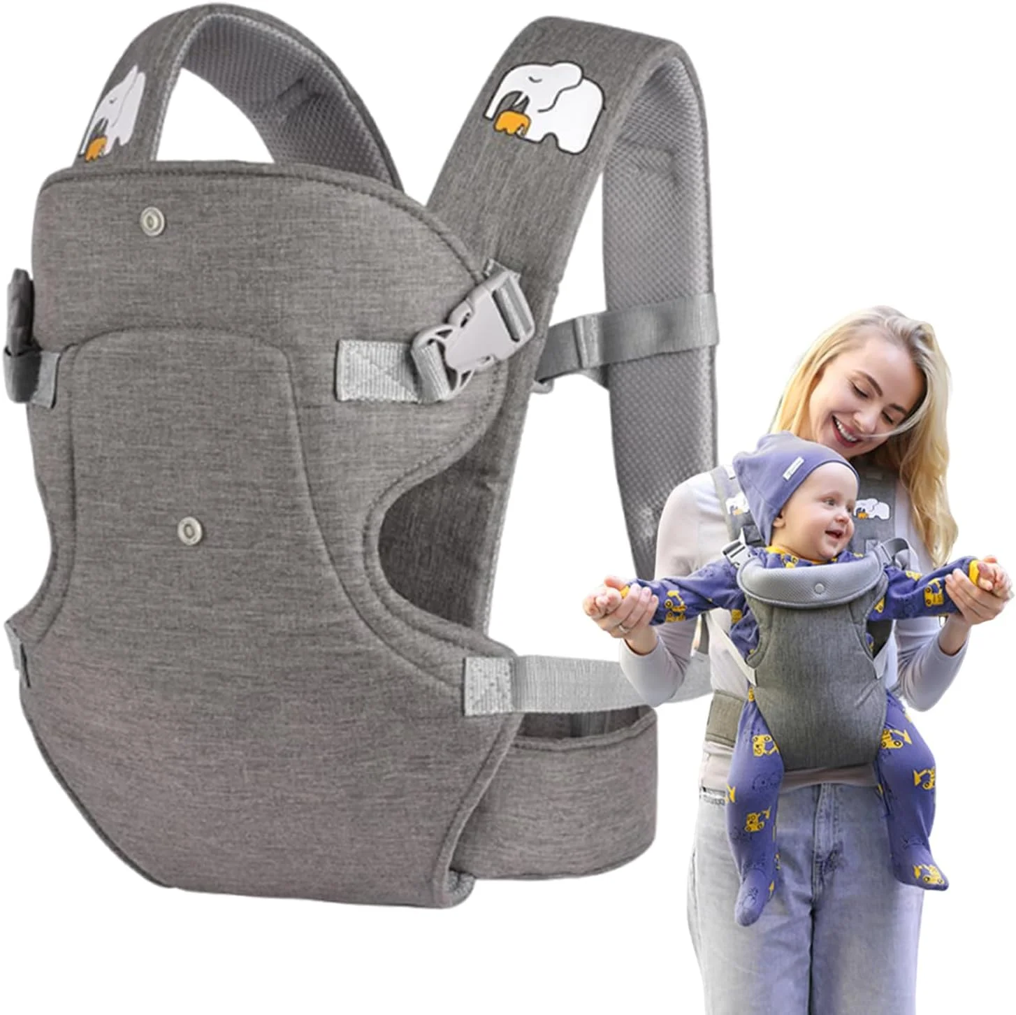 آغوشی نوزاد - آغوشی قابل تنظیم برای سینه دادن، کمری توری با نشیمنگاه باسن، سبک و راحت برای پیاده روی مادر، پدر و کودک در فضای باز آغوشی نوزاد - آغوشی قابل تنظیم برای سینه دادن، کمری توری با نشیمنگاه باسن، سبک و راحت برای پیاده روی مادر، پدر و کودک در فضای باز