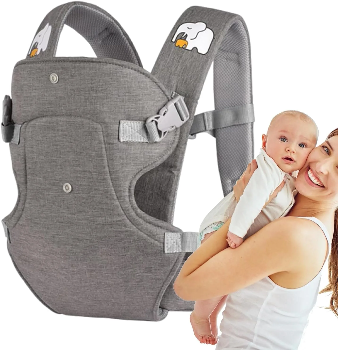 آغوشی نوزاد - آغوشی قابل تنظیم برای سینه دادن، کمری توری با نشیمنگاه باسن، سبک و راحت برای پیاده روی مادر، پدر و کودک در فضای باز آغوشی نوزاد - آغوشی قابل تنظیم برای سینه دادن، کمری توری با نشیمنگاه باسن، سبک و راحت برای پیاده روی مادر، پدر و کودک در فضای باز