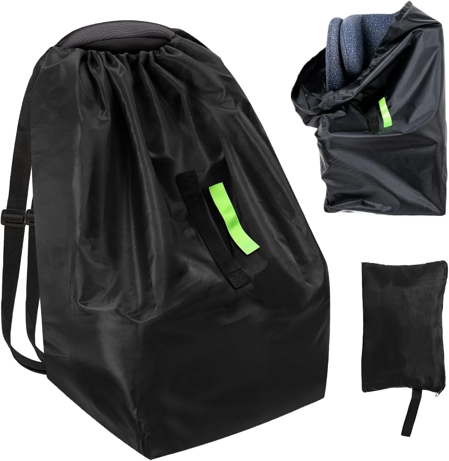 کیف صندلی ماشین برای مسافرت هوایی | کیف مسافرتی سنگین با بند شانه | لوازم جانبی ضد آب و جادار برای حمل نوزاد برای خانواده ها، نوجوانان و بزرگسالان در سفرهای جاده ای و گردش ها