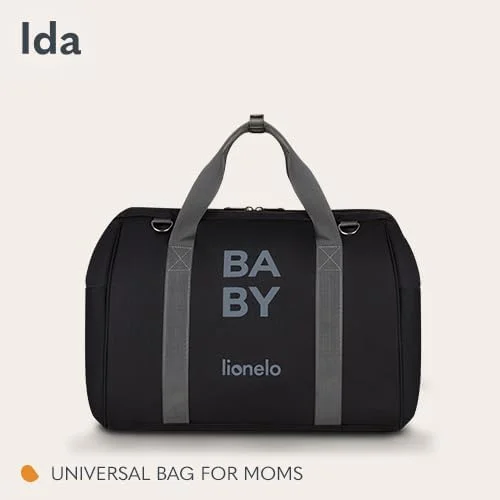 کیف لوازم کودک لیونلو مدل Ida، جادار و شیک، دارای 7 جیب، محفظه های حرارتی شیشه شیر، بند اتصال به کالسکه، کیف لوازم آرایشی و زیرانداز تعویض، مناسب برای استفاده روزمره و سفر