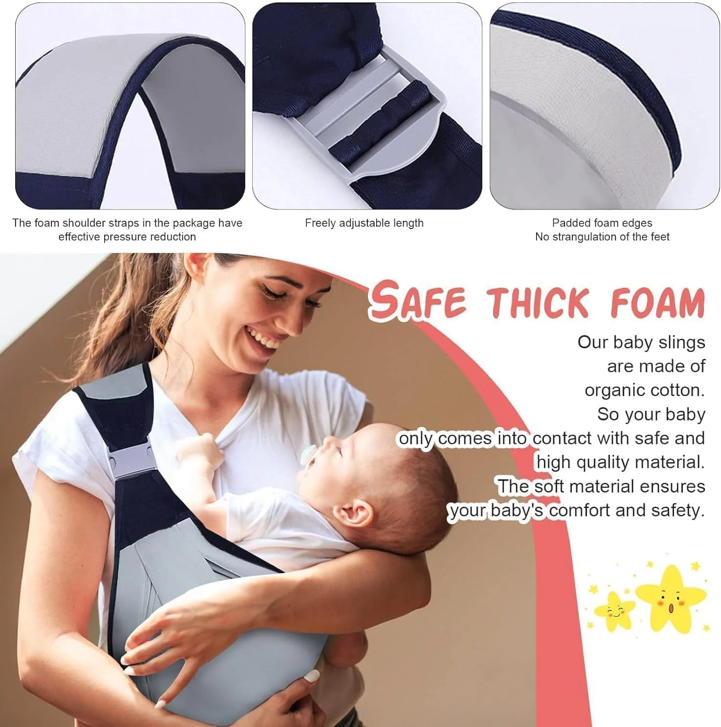 آغوشی نوزاد، بند ارگونومیک نوزاد، آغوشی یک طرفه پلی استر صرفه جویی در کار، آغوشی نیمه پیچیده نوزاد، بند شانه ای توری سه بعدی قابل تنظیم برای استخر ساحل (خاکستری) آغوشی نوزاد، بند ارگونومیک نوزاد، آغوشی یک طرفه پلی استر صرفه جویی در کار، آغوشی نیمه پیچیده نوزاد، بند شانه ای توری سه بعدی قابل تنظیم برای استخر ساحل (خاکستری)