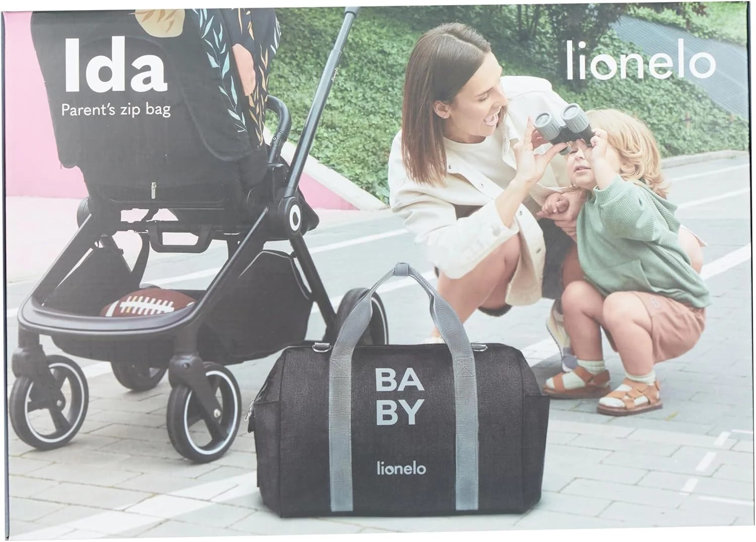 کیف لوازم کودک لیونلو مدل Ida، جادار و شیک، دارای 7 جیب، محفظه های حرارتی شیشه شیر، بند اتصال به کالسکه، کیف لوازم آرایشی و زیرانداز تعویض، مناسب برای استفاده روزمره و سفر