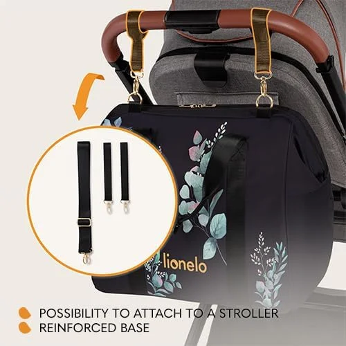 کیف لوازم کودک لیونلو مدل IDA، جادار و شیک، دارای 7 جیب، محفظه های حرارتی بطری، بند اتصال به کالسکه، کیف لوازم آرایشی، زیرانداز تعویض، مناسب برای سفرهای روزانه کیف لوازم کودک لیونلو مدل IDA، جادار و شیک، دارای 7 جیب، محفظه های حرارتی بطری، بند اتصال به کالسکه، کیف لوازم آرایشی، زیرانداز تعویض، مناسب برای سفرهای روزانه