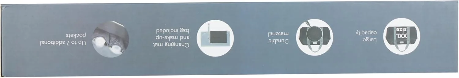 کیف لوازم کودک لیونلو مدل Ida، جادار و شیک، دارای 7 جیب، محفظه های حرارتی شیشه شیر، بند اتصال به کالسکه، کیف لوازم آرایشی و زیرانداز تعویض، مناسب برای استفاده روزمره و سفر