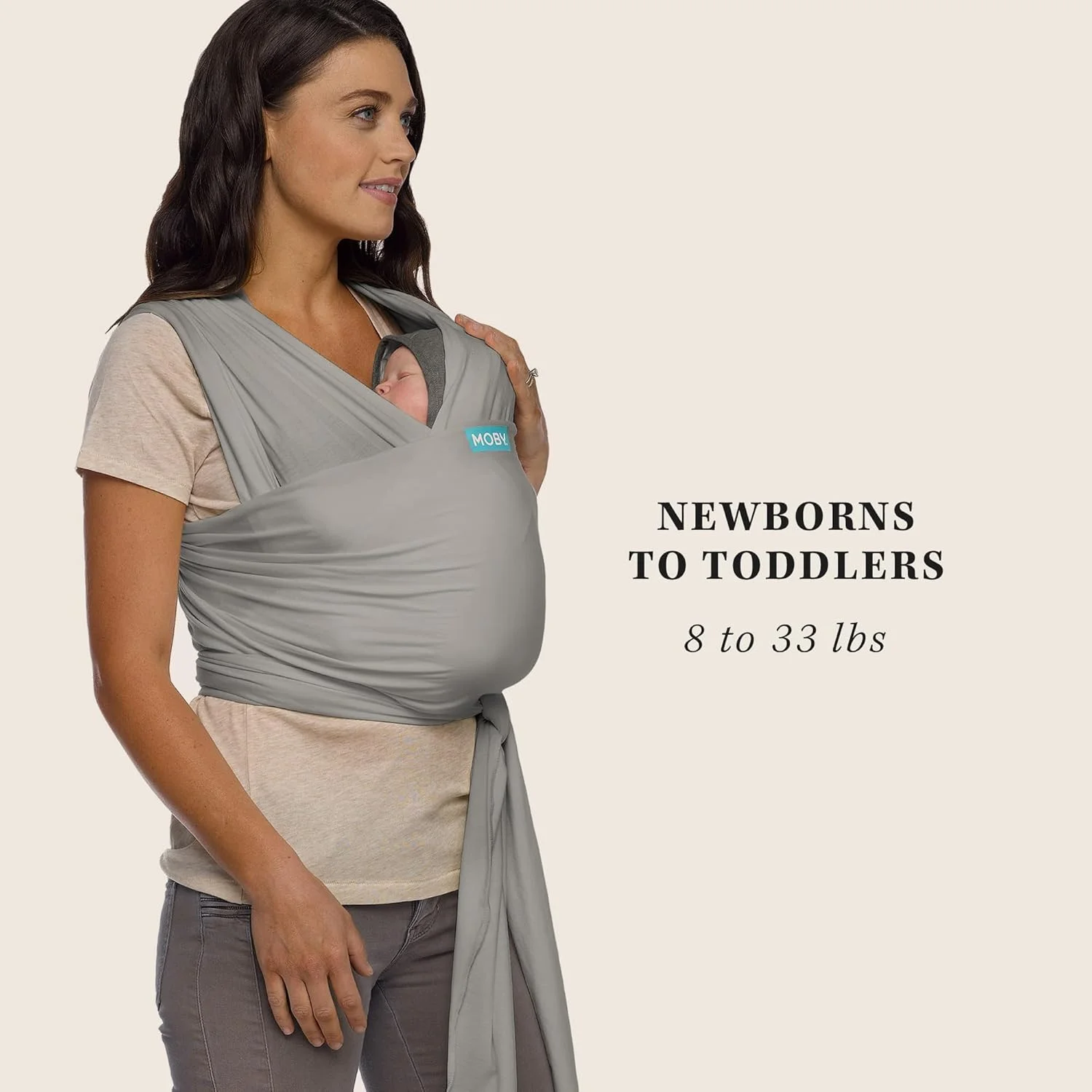 آغوشی پارچه ای کلاسیک موبی برای نوزاد تا نوپا، آغوشی نوزاد از بدو تولد، سایز مناسب همه، ساخته شده از 100% پنبه کشسان و قابل تنفس، مناسب برای هر دو جنس آغوشی پارچه ای کلاسیک موبی برای نوزاد تا نوپا، آغوشی نوزاد از بدو تولد، سایز مناسب همه، ساخته شده از 100% پنبه کشسان و قابل تنفس، مناسب برای هر دو جنس