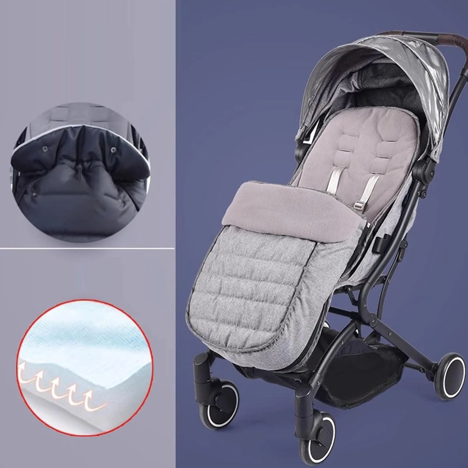 کیسه خواب کالسکه، پتوی کالسکه برای کودکان نوپا مناسب فصل زمستان - پتوی ضد آب برای تخت نوزاد، اتاق، کریر، کالسکه، صندلی چرخدار، پیاده روی، فضای باز و زمین بازی کیسه خواب کالسکه، پتوی کالسکه برای کودکان نوپا مناسب فصل زمستان - پتوی ضد آب برای تخت نوزاد، اتاق، کریر، کالسکه، صندلی چرخدار، پیاده روی، فضای باز و زمین بازی