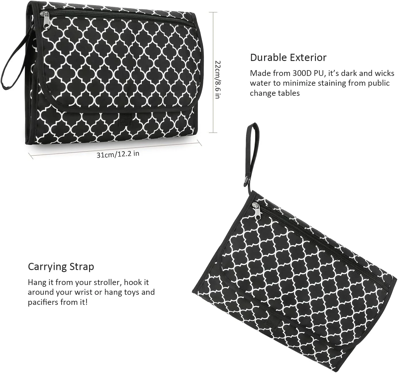 کیف لوازم کودک فالادانا به همراه زیرانداز تعویض - کیف لوازم نوزاد، کیف لوازم کالسکه کودک برای پوشک، کیف تاشو لوازم جانبی نوزاد برای پسران و دختران (مشکی) کیف لوازم کودک فالادانا به همراه زیرانداز تعویض - کیف لوازم نوزاد، کیف لوازم کالسکه کودک برای پوشک، کیف تاشو لوازم جانبی نوزاد برای پسران و دختران (مشکی)