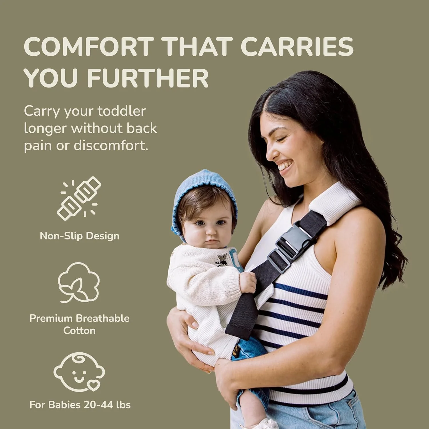 آغوشی کودک ارگونومیک، سبک و قابل تنظیم با جیب زیپدار، پد شانه و پشتیبانی ضد لغزش، مناسب برای پدران و مادران ماجراجو و تازهکار، از 9 ماهگی تا 4 سالگی آغوشی کودک ارگونومیک، سبک و قابل تنظیم با جیب زیپدار، پد شانه و پشتیبانی ضد لغزش، مناسب برای پدران و مادران ماجراجو و تازهکار، از 9 ماهگی تا 4 سالگی