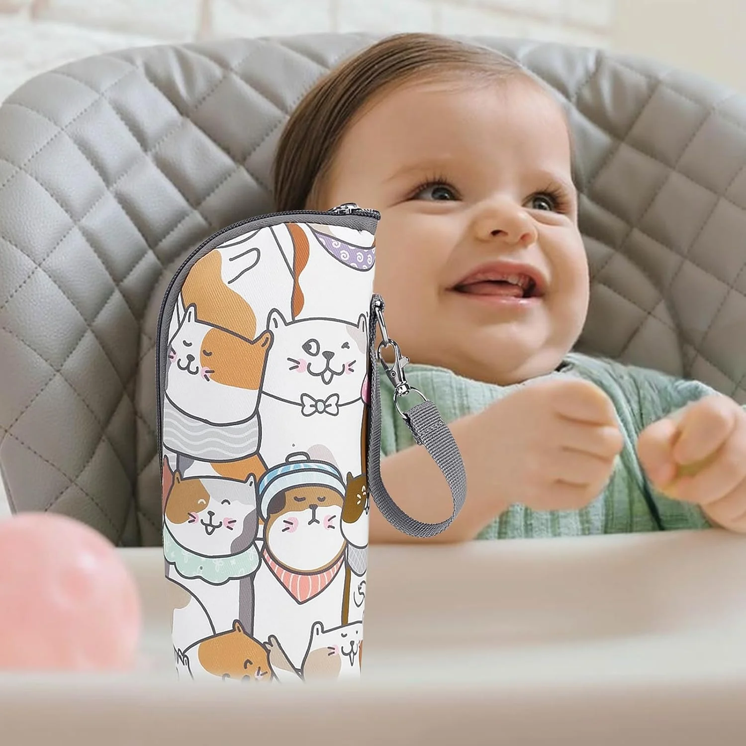 کیف خنک نگهدارنده شیشه شیر کودک | کیف عایق گرم و خنک نگهدارنده شیر مادر | کیف قابل حمل ضد آب، لوازم جانبی مسافرتی برای نگهداری و مراقبت از مادر و کودک